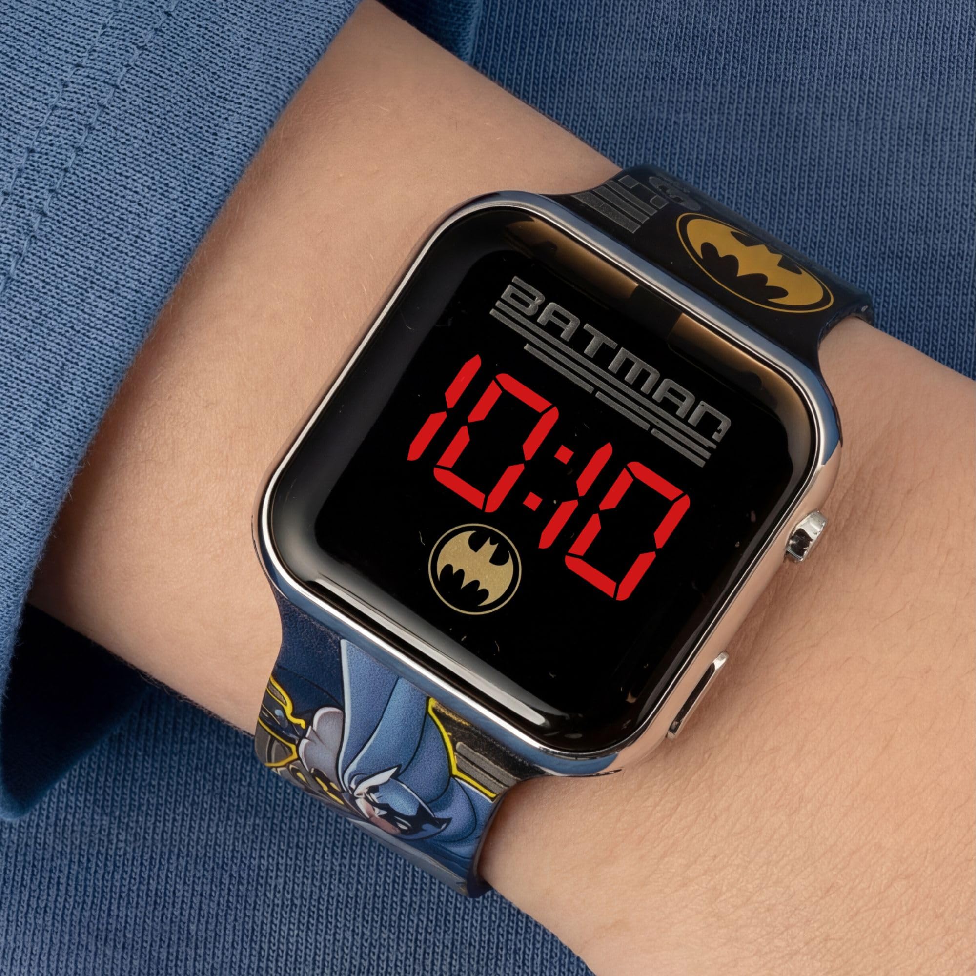 Batman Reloj Digital de Cuarzo para niño Correa Silicona BAT4864 Negro