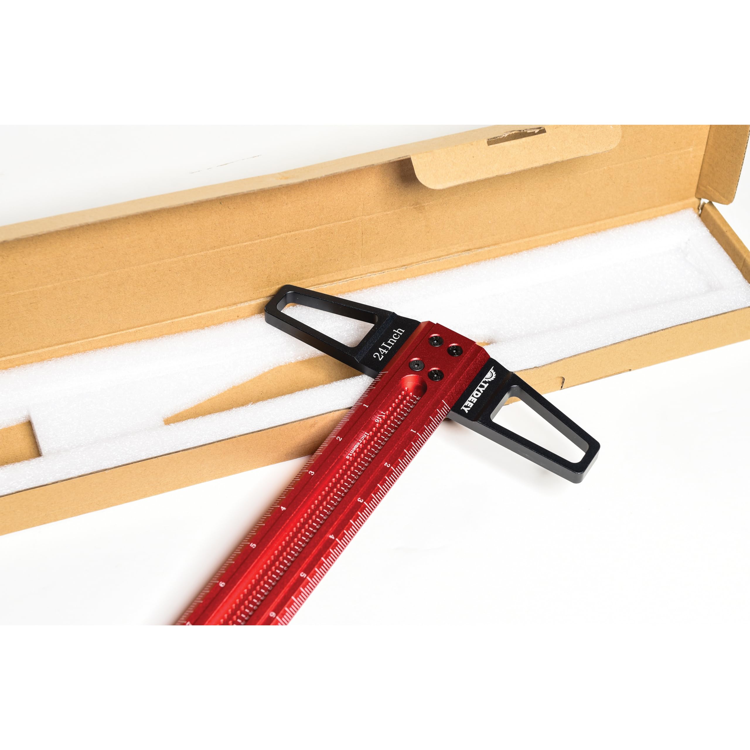 TYDEEY Regla cuadrada en T de 12, 24, 31, 39 pulgadas, ultraprecisión, regla cuadrada de 24 pulgadas, herramienta de medición y diseño, reglas cuadradas de aluminio tipo T para trabajos de arquitecto