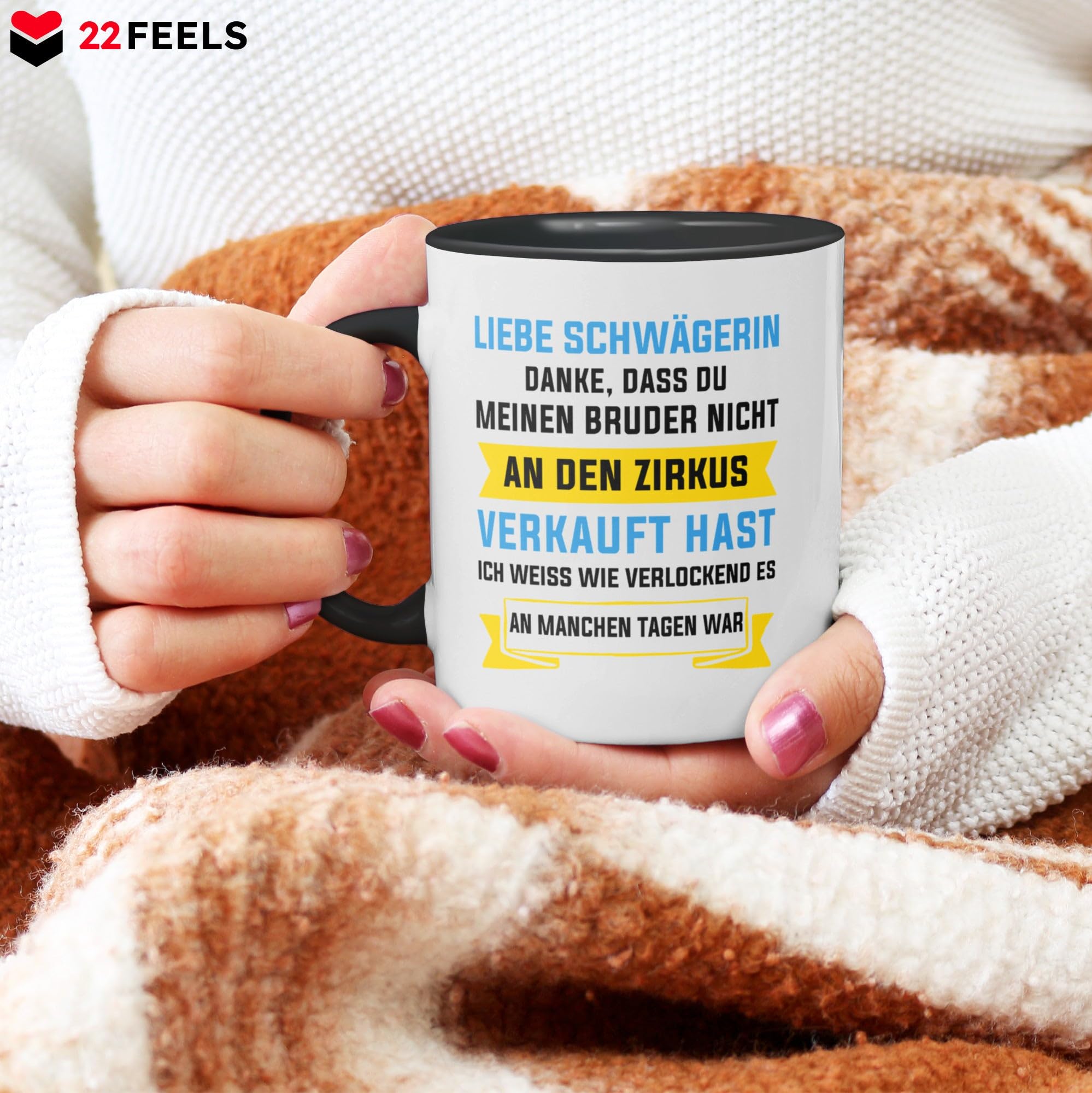 22Feels Lustige Schwägerin Tasse – Mit Herz-Henkel, Bedruckt, 320 Ml, Perfekt Als Hochzeitsgeschenk