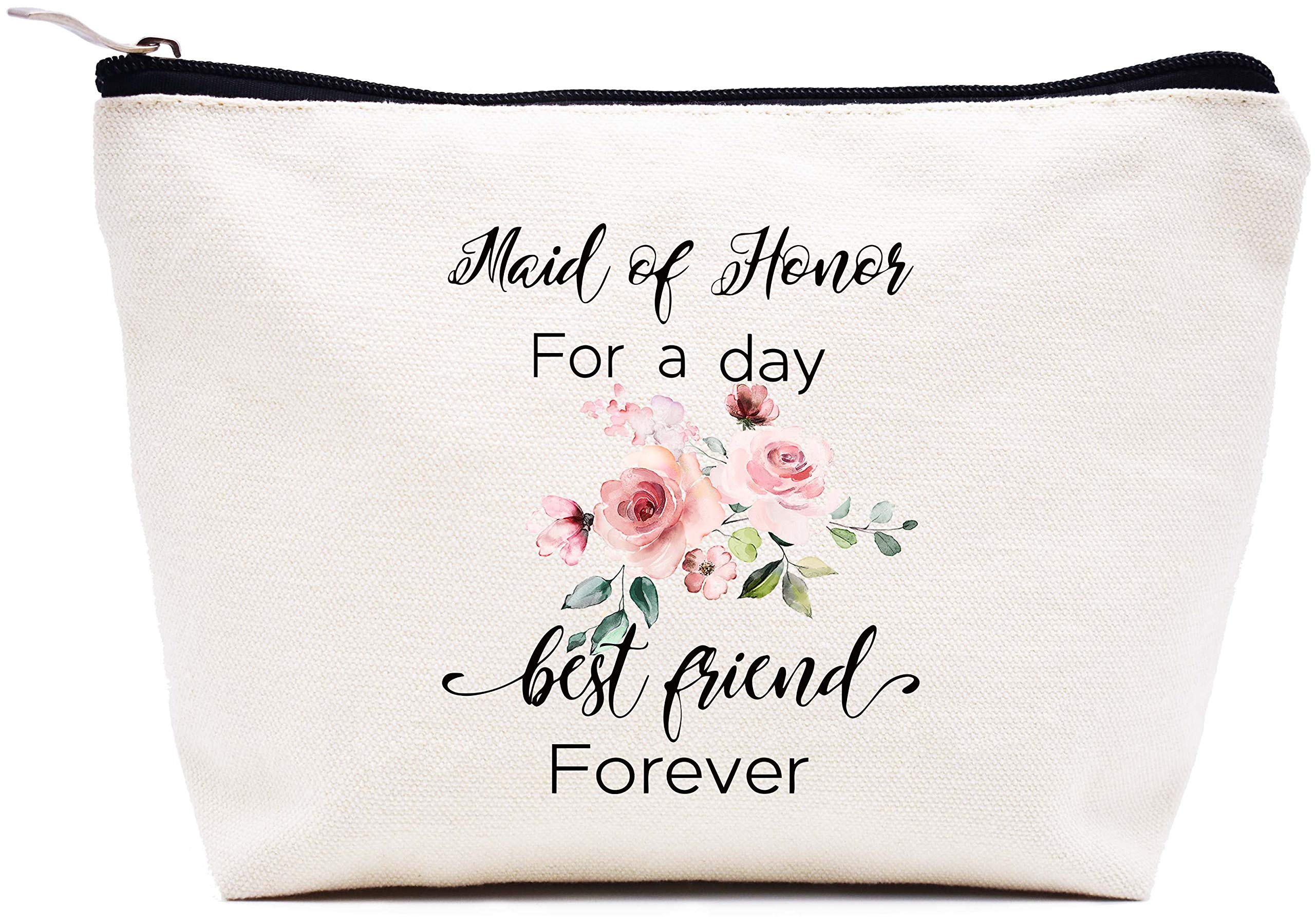 LIBIHUA Bridesmaid Gift-Makeup Bag Cosmetic Bag Travel Pouch-Bachelorette Party Present for Maid of Hono -Wedding Gift for Her Besties,Friends,