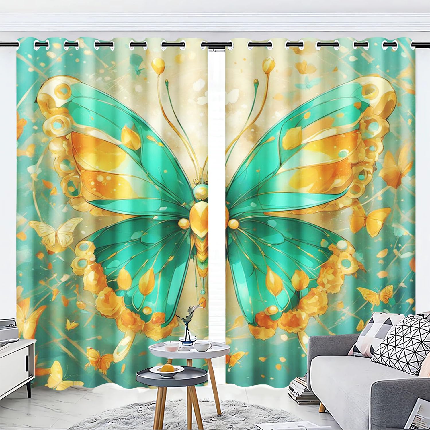 Rideau occultant isolant papillon 3D pour bloquer la lumière chambre enfant