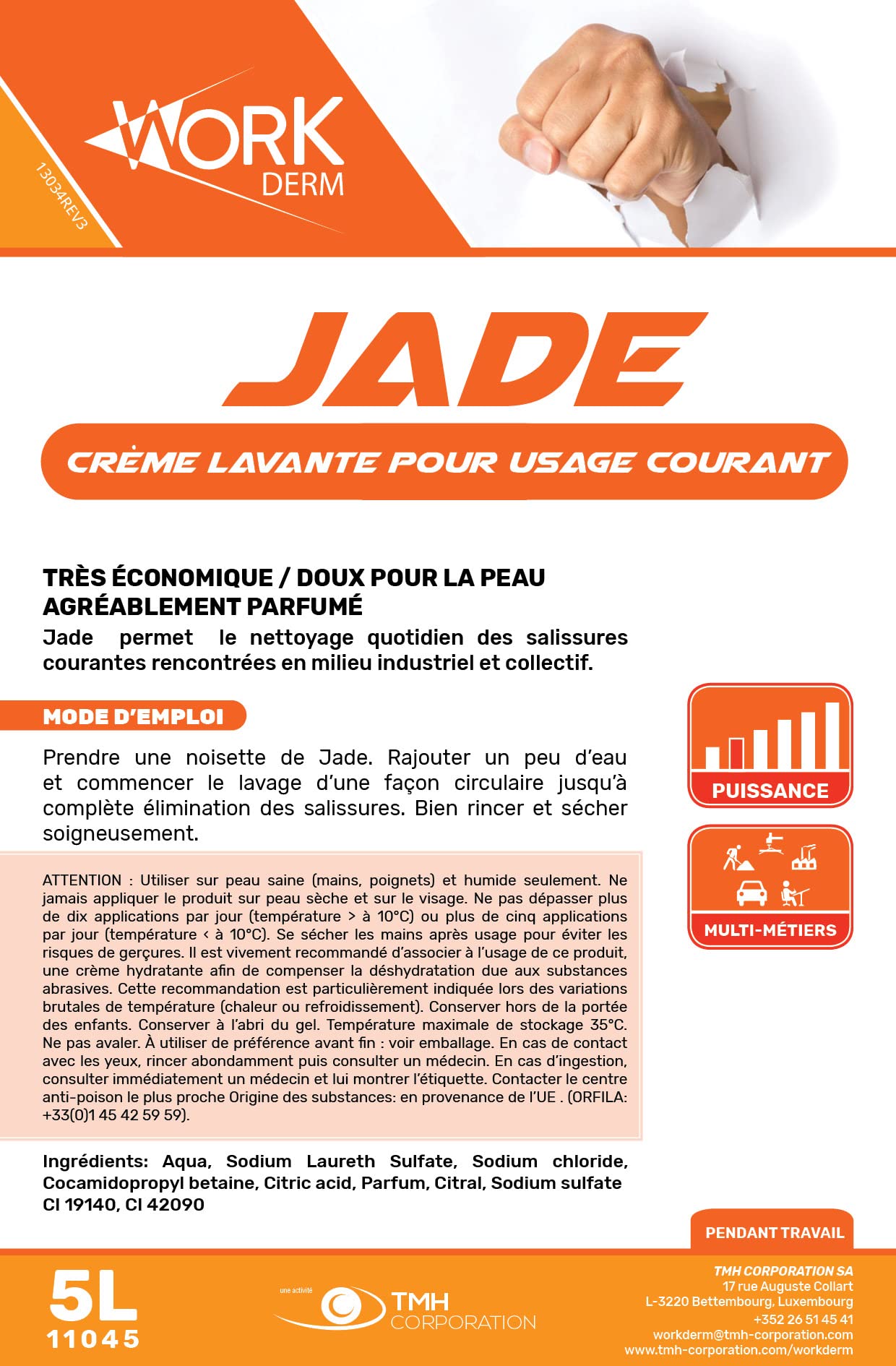 Savon main 5l + Pompe - Usage Quotidien Industrie - Pro