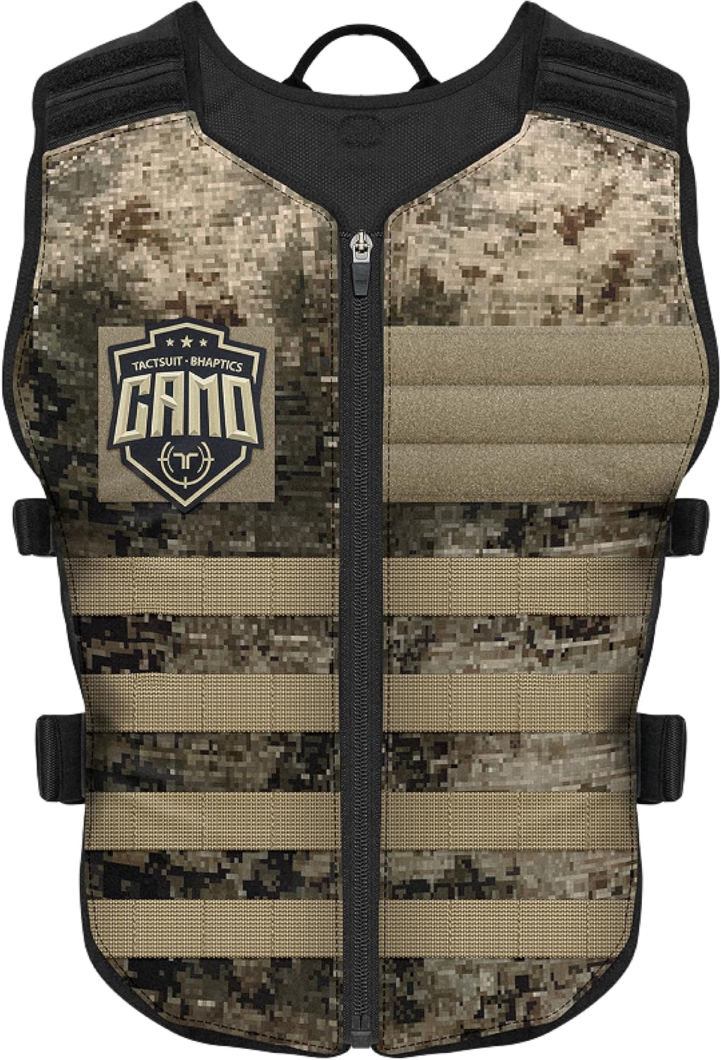 bHaptics TactSuit Air: Camo | Tactical Lightweight Haptic Vest for VR & Gaming | Sim Racing, Music | 16 Feedback Motors
