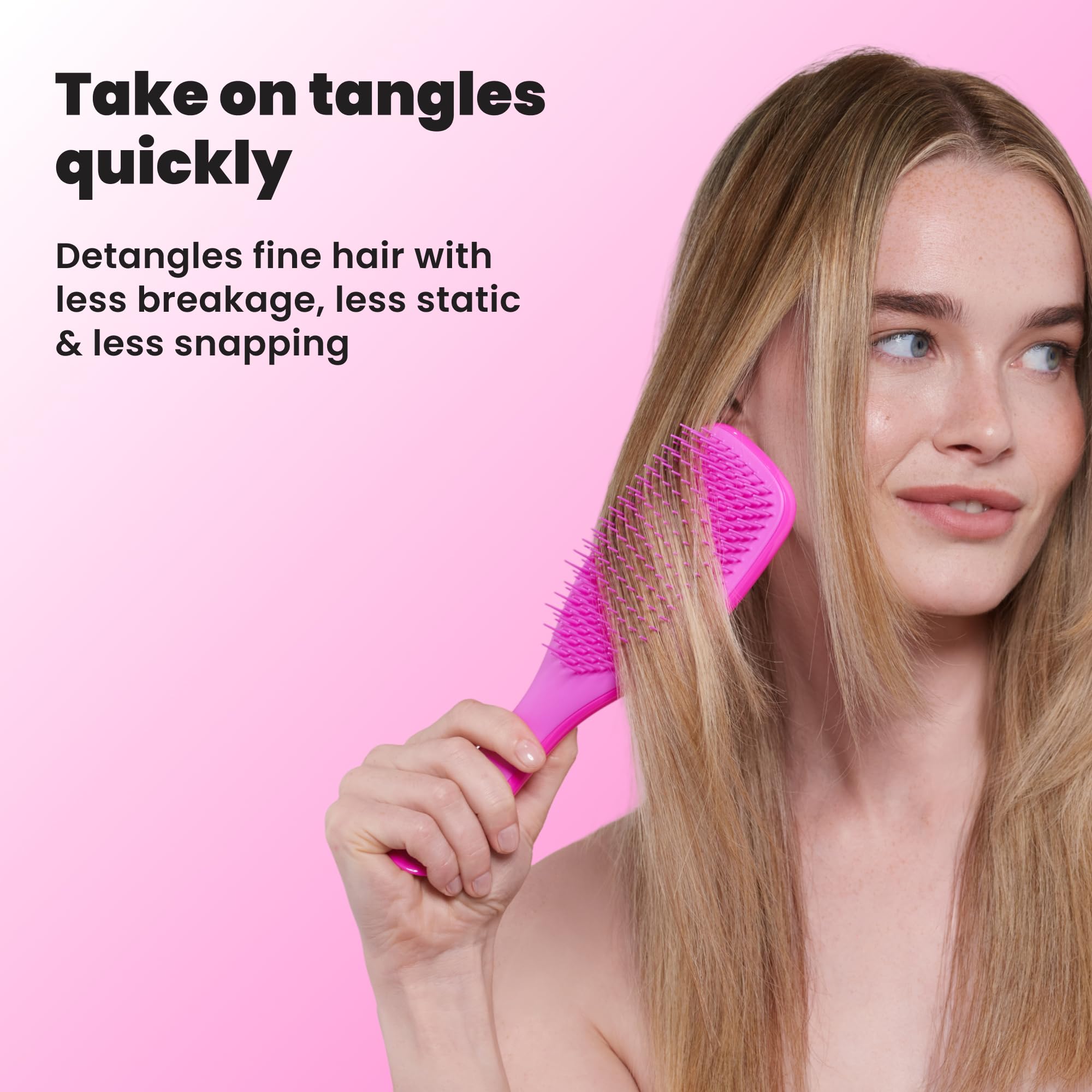 Tangle Teezer Ultimative Entwirrbürste, trockene und nasse Haarbürste, reduziert Haarbruch für farbbehandelte, feine und zerbrechliche Haartypen, Runway Pink