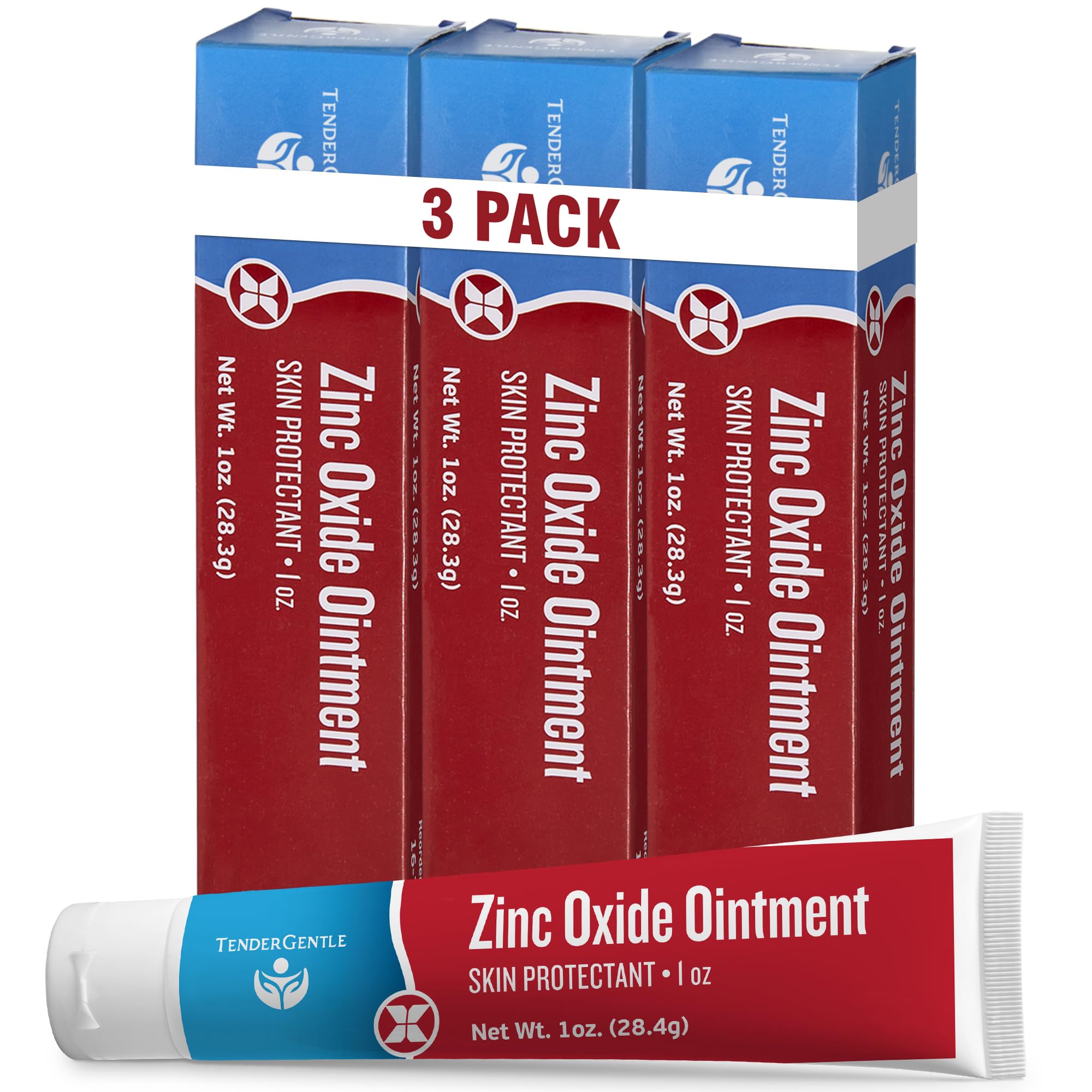 Zinc Oxide Ointment for Adults and Babies - Pack of 3, 1 oz Diaper Rash Ointment - Skin P…