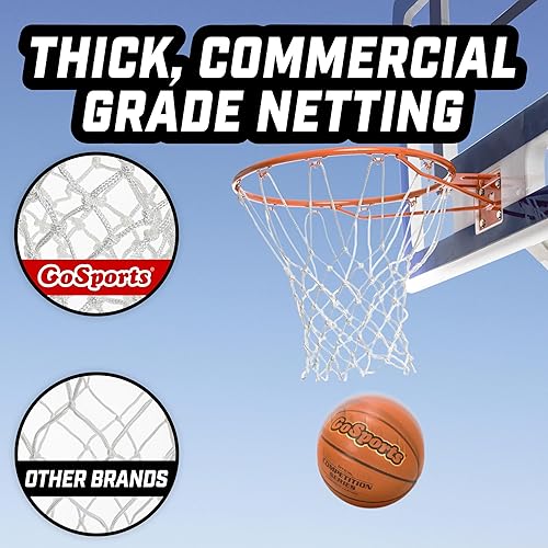 Miniatura 4 de GoSports Llanta de baloncesto de acero de 18 pulgadas regulada - Elige entre fijo o separable - Uso para reemplazo o montaje en garaje