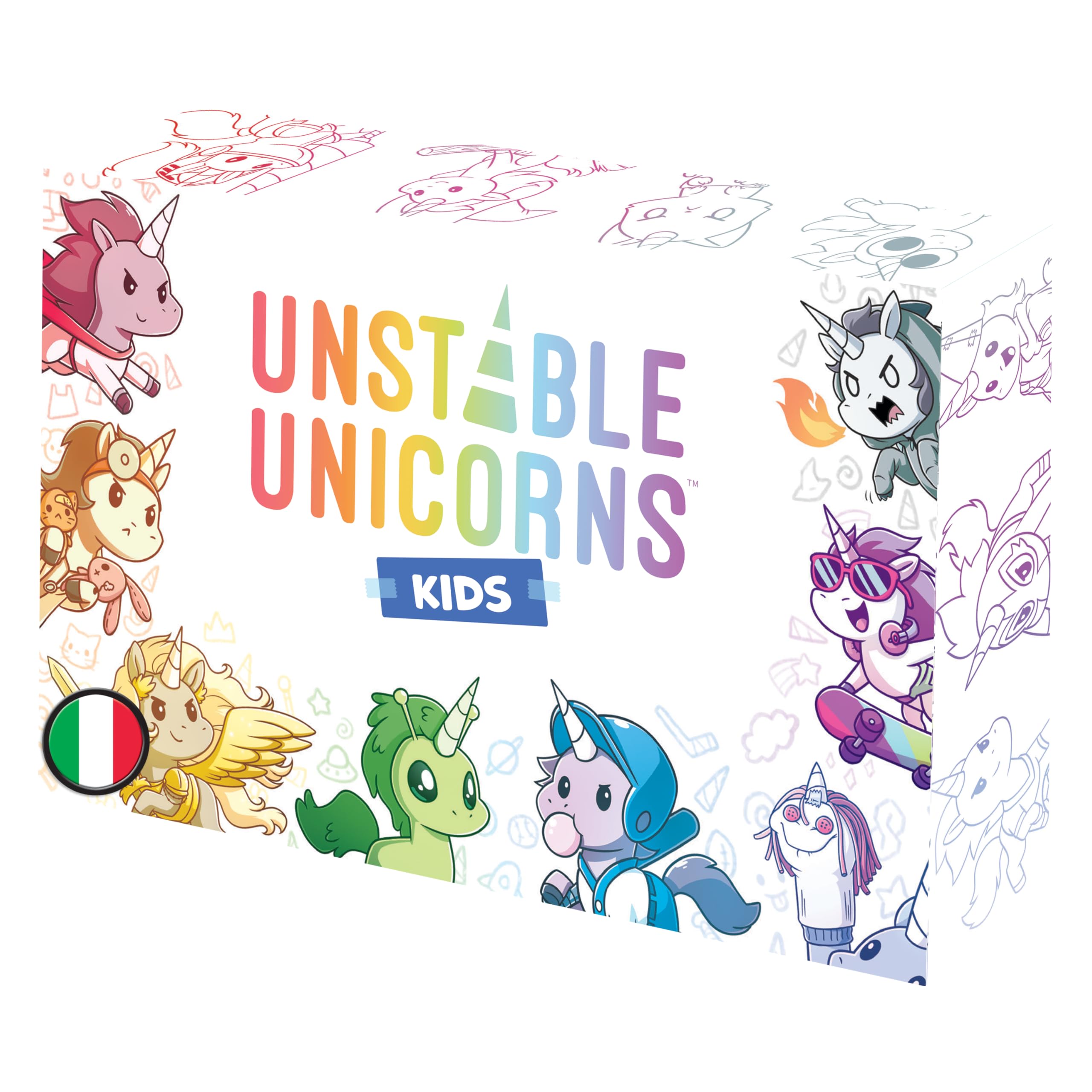 Asmodee – UNSTABLE UNICORNS KIDS – Colleziona Unicorni in Questa Magica Sfida per Piccoli Strateghi – Gioco da Tavolo – Idea Regalo per Bambini – 2-​6 Giocatori – 6+ Anni – Edizione in Italiano