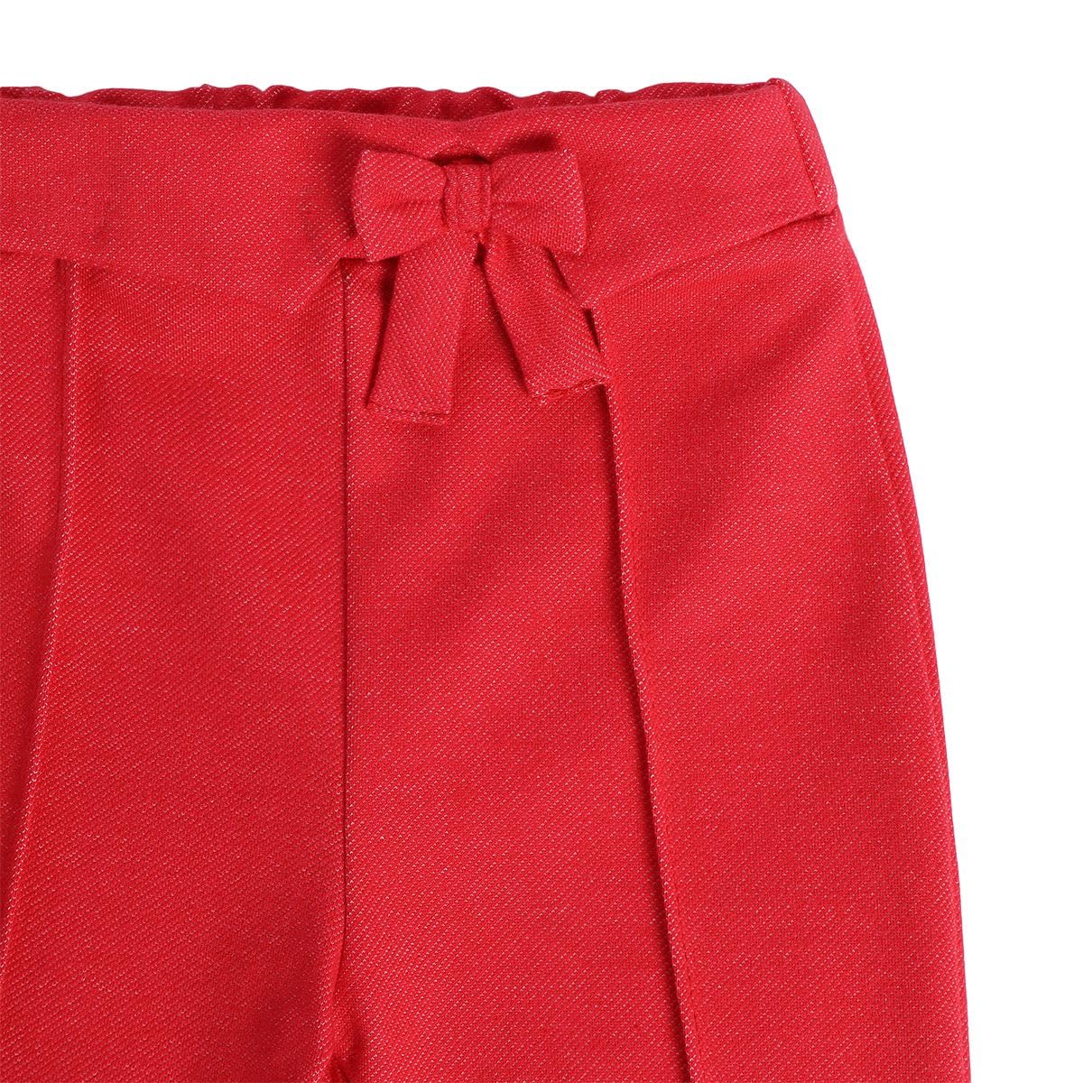 miniklub Baby Girls Adjustable Elastic Full Length Red Color Knit Jegging (6-9M) 3