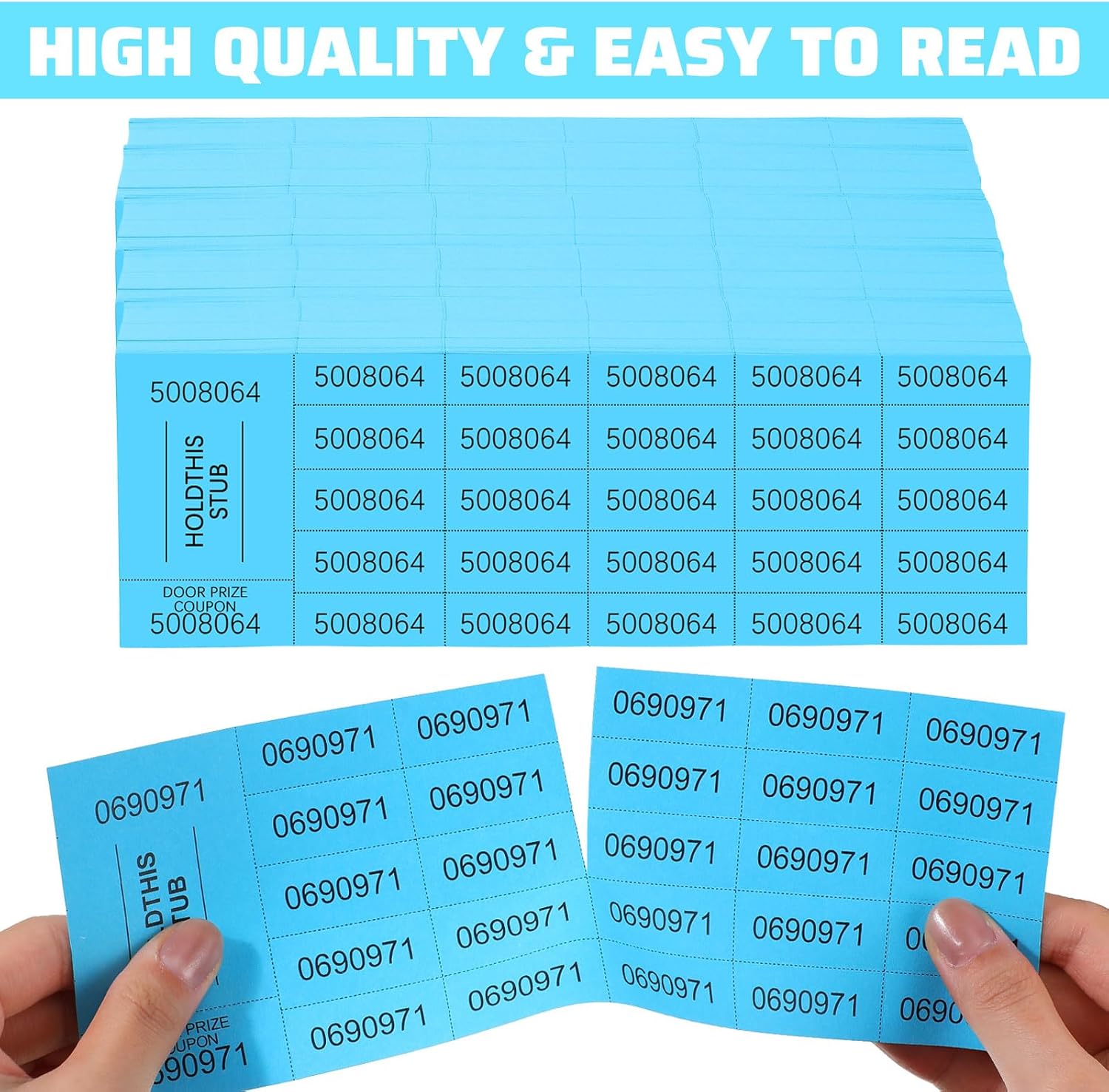 Kosiz 800 Sheets Raffle Ticket Sheets Blue Chinese Auction Tickets with 25 Bid Numbers Per for Fundraising Basket Silent Auction Activity Fundraiser Prizes Church Events