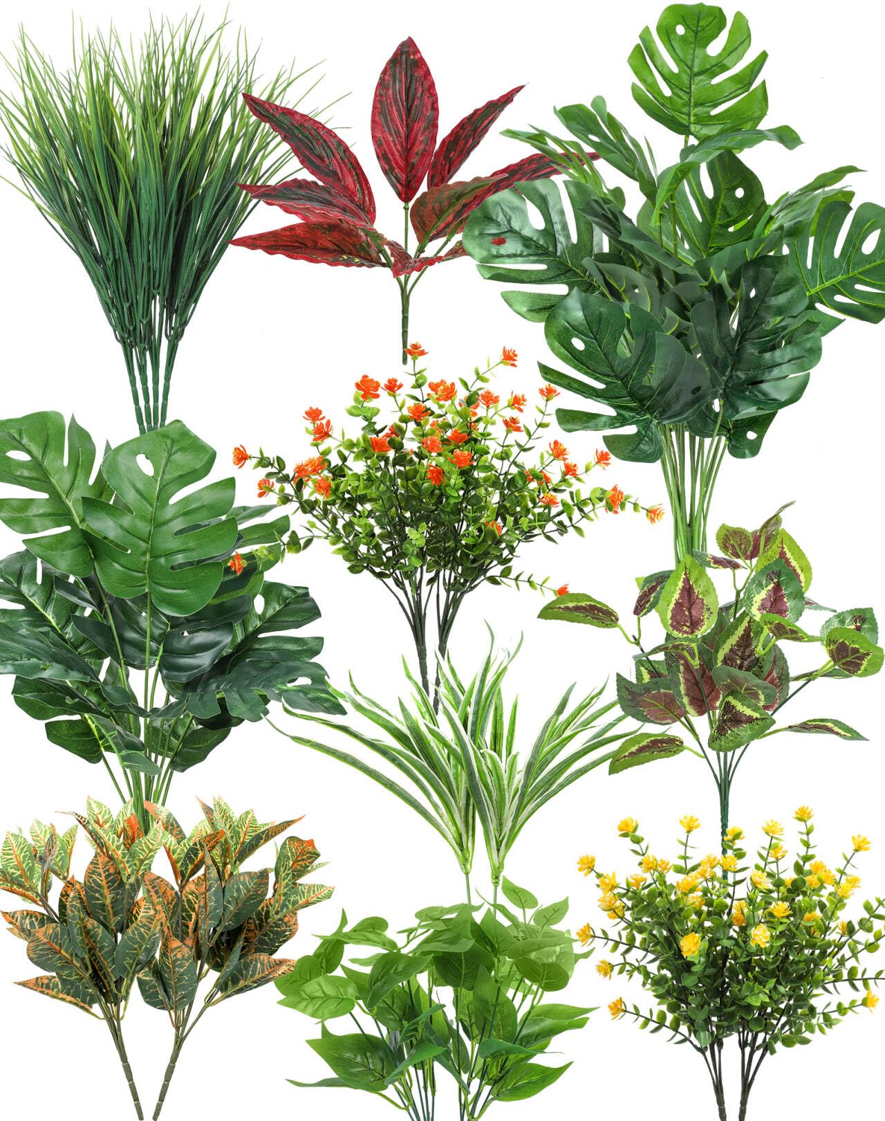 Amazon.com: Ouddy Decor 18 Pcs Artificial Plants Outdoor, Fake