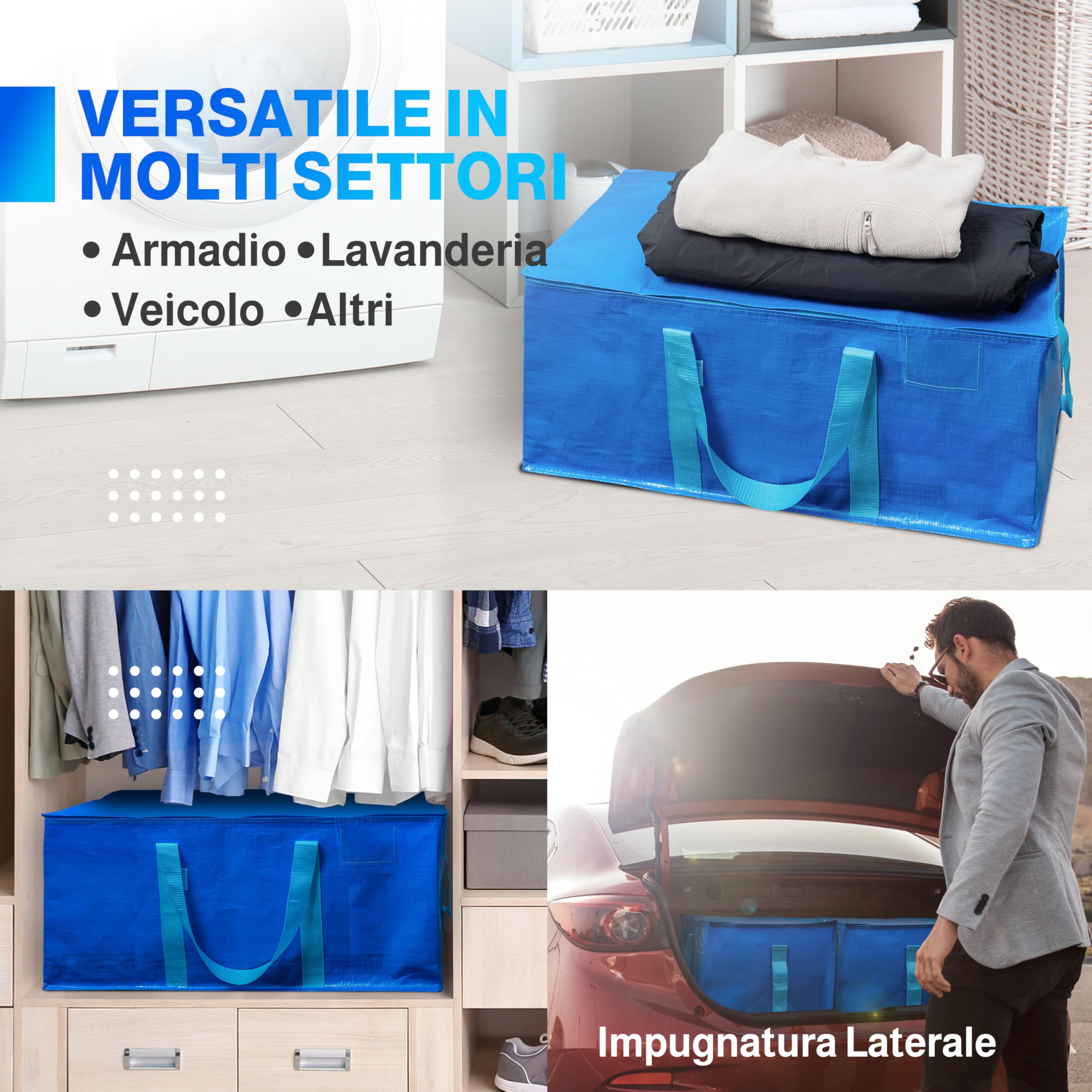 Borse Portaoggetti Extra Large E Resistenti, Borse Portaoggetti Extra Large E Resistenti Borse Portaoggetti Per Indumenti Grandi Borse Da Viaggio Borse Per Traslochi Grigio Confezione Da 2 82611474