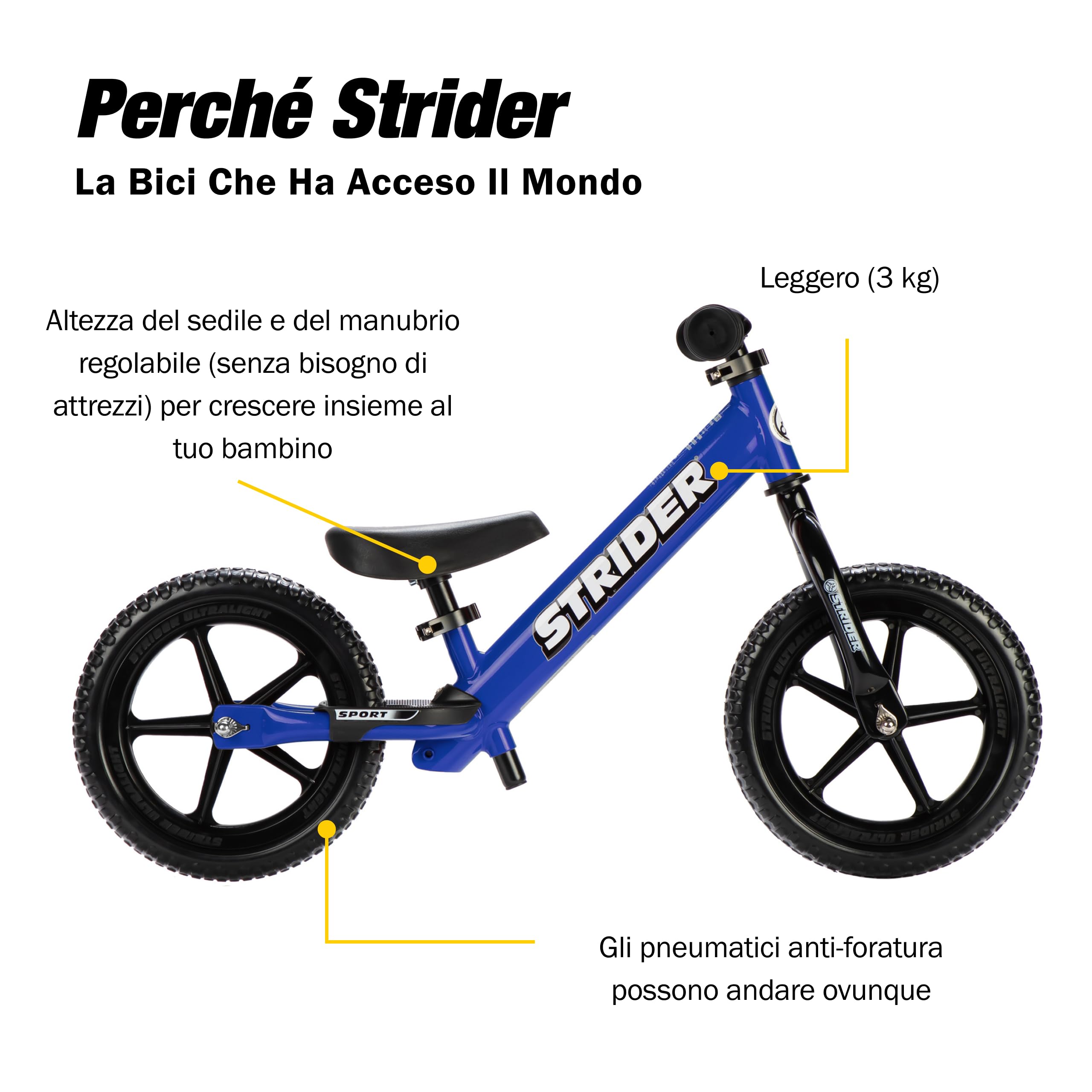 Strider Bike: Biciclette e Laufrad per Bambini 18 Mesi - 5 Anni