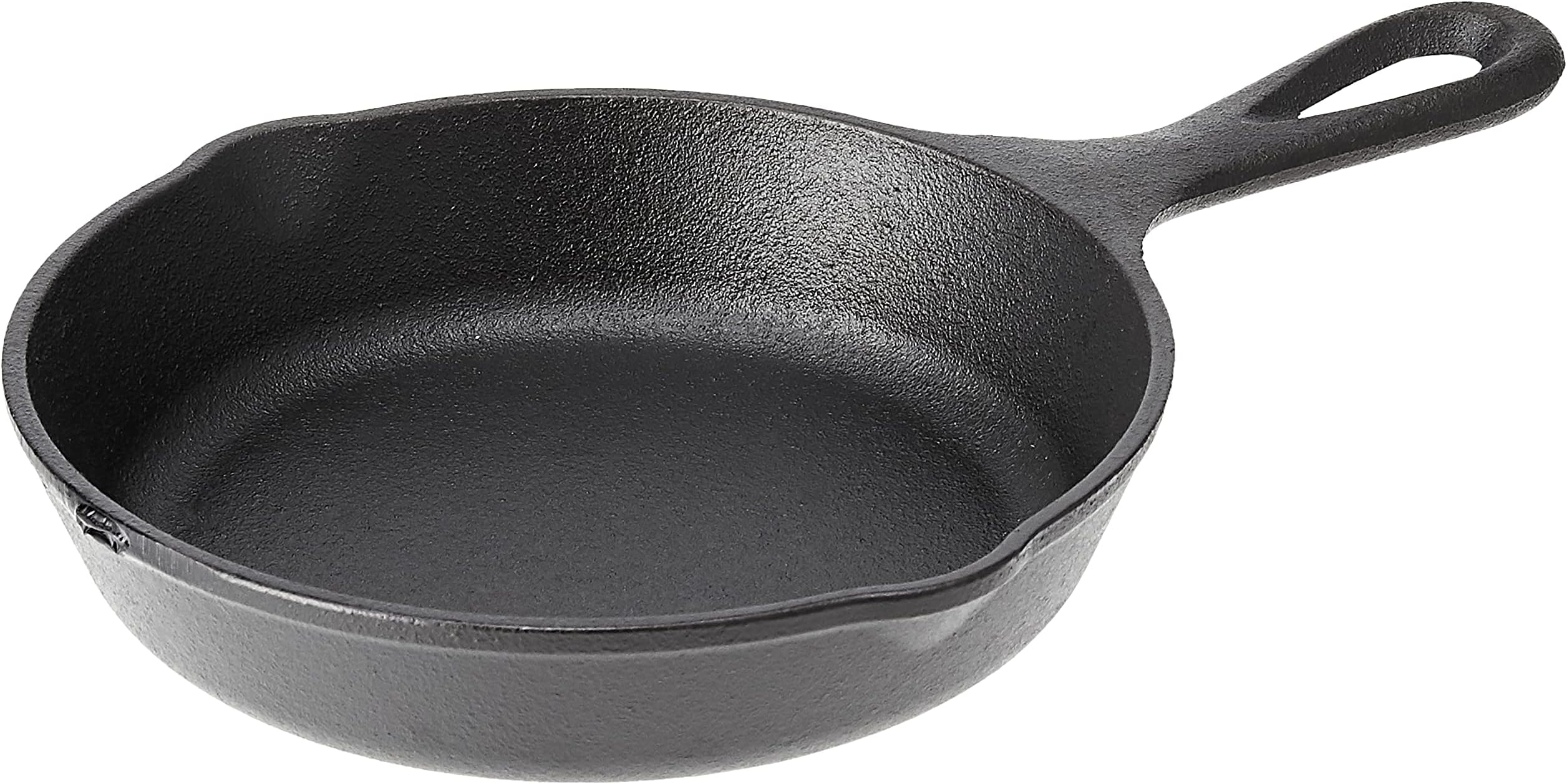 Wildlife Series-6.5" Cast Iron Skillet with Wolf Scene, Black