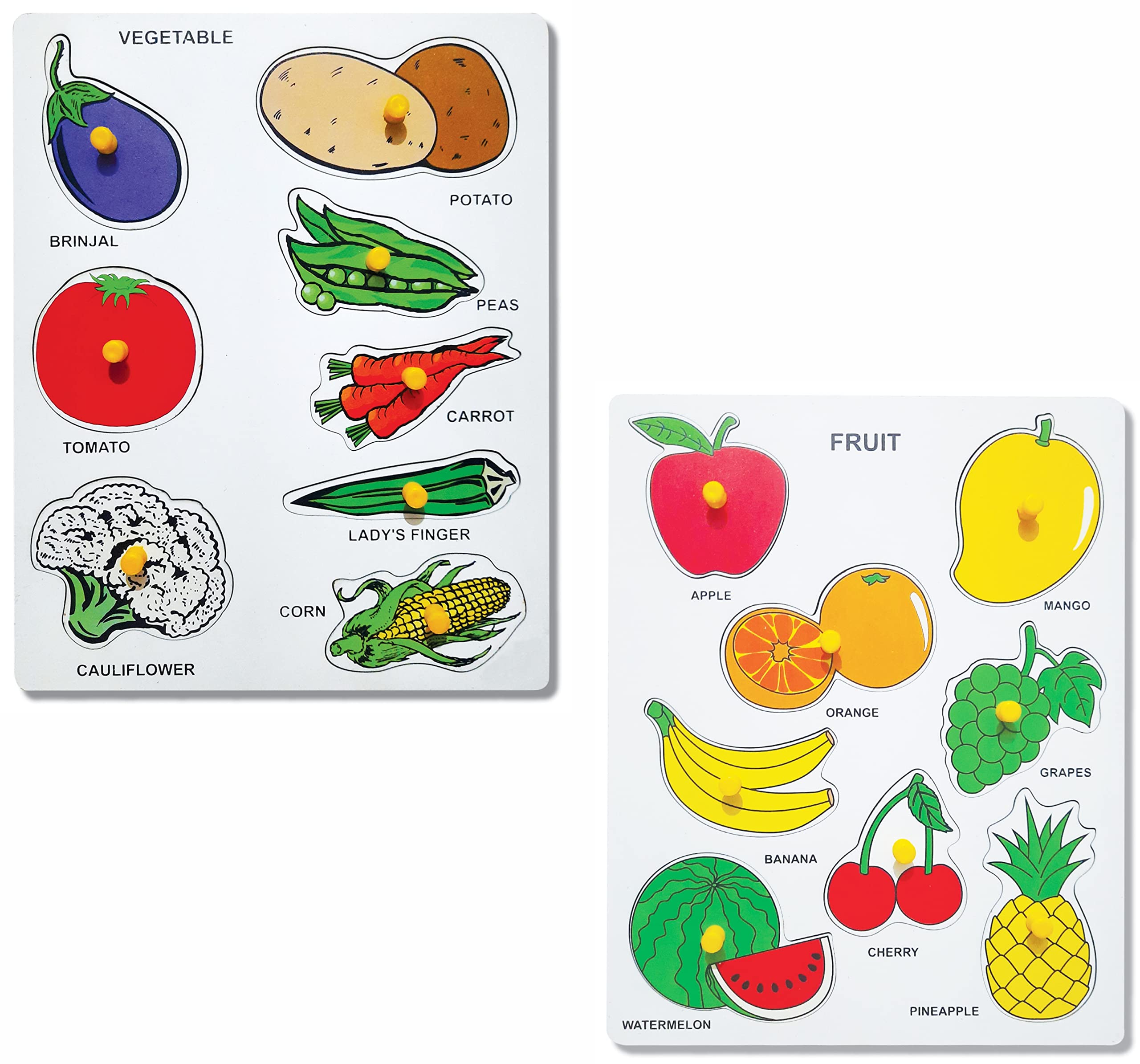 MIND BLAST Wooden Vegetables and Fruits Puzzles Toys for Children, Montessori Digital Blocks Educational Learning Puzzle Toy for Kids 3 Years+ (Set of 2) (B0BWD68V1S) Amazon Price History, Amazon Price Tracker
