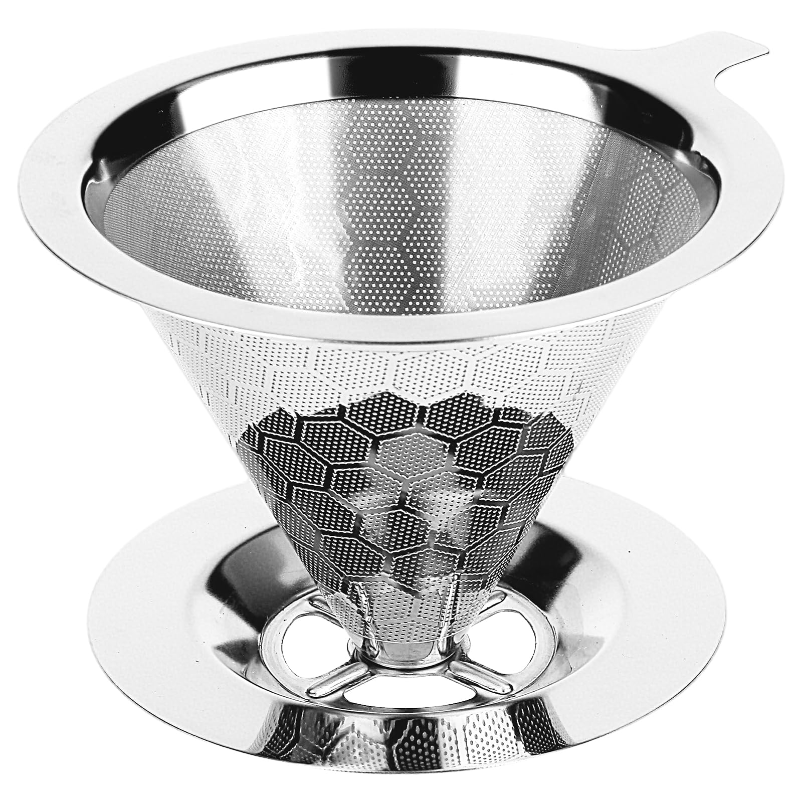 BEOAYADY Pour over Coffee Maker, Reusable Metal Coffee Filter, Single Cup Pour over, Stainless Steel