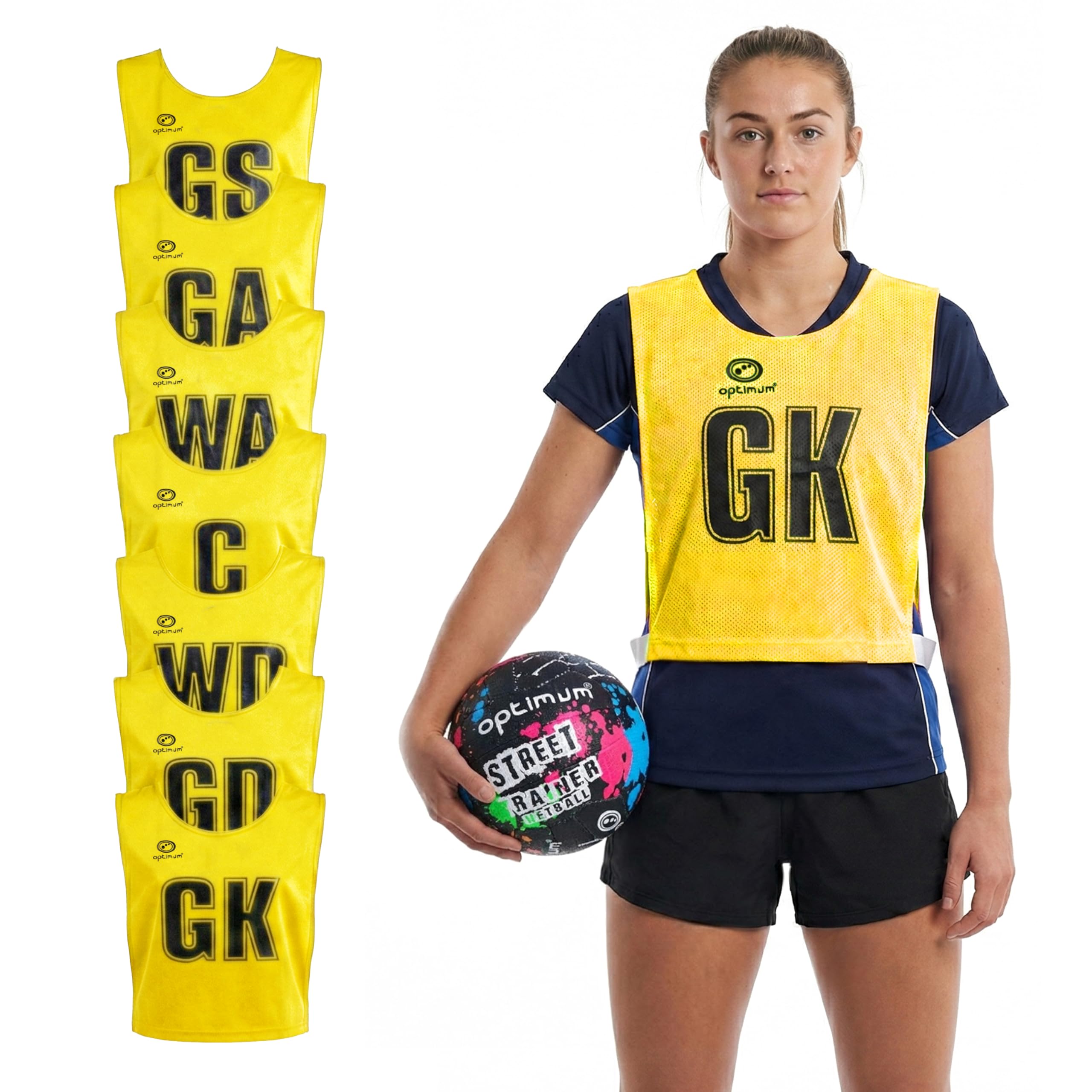 Optimum Netzball-Trainingslätzchen, ideal für Netball, Fußball, Rugby, Erwachsene/Junior, 7 Stück
