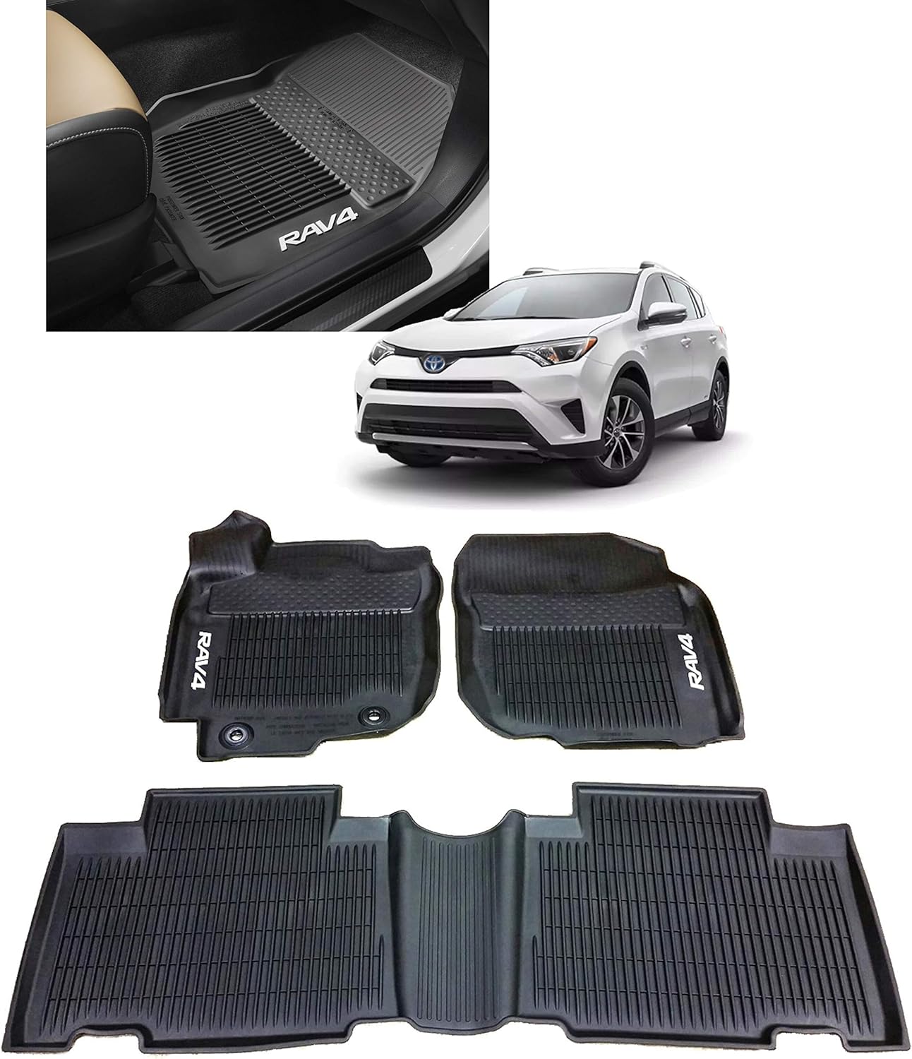 Custom Fit Custom Fit Auto Floor Mats for Select Toyota Venza Models IntroTech TO786RTC