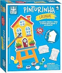 Nig Brinquedos Kit de Pintura Infantil Pinturinha Casinhas