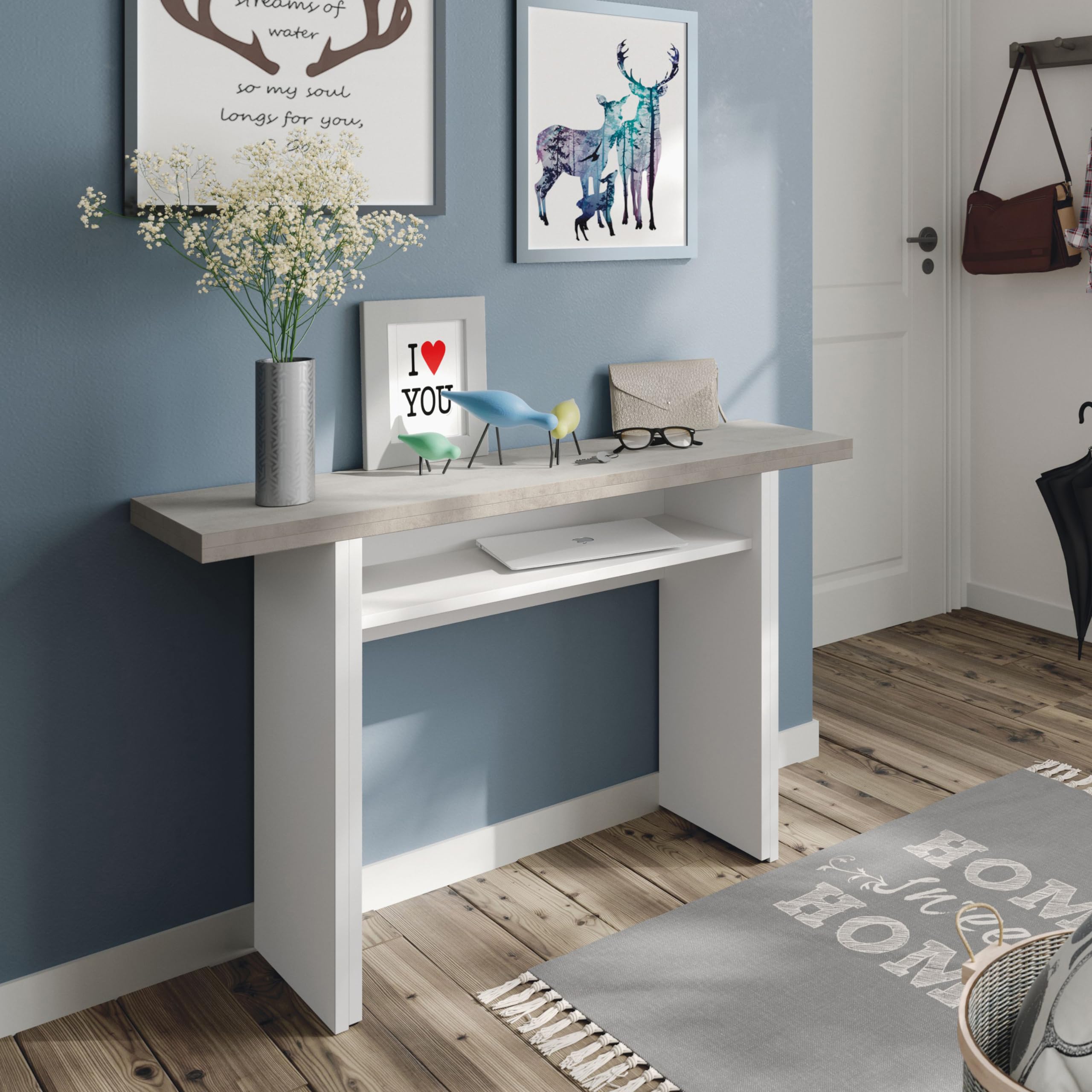 13Casa Granada B11 Tavolo consolle, Melamina, 120 x 35 x 75 cm