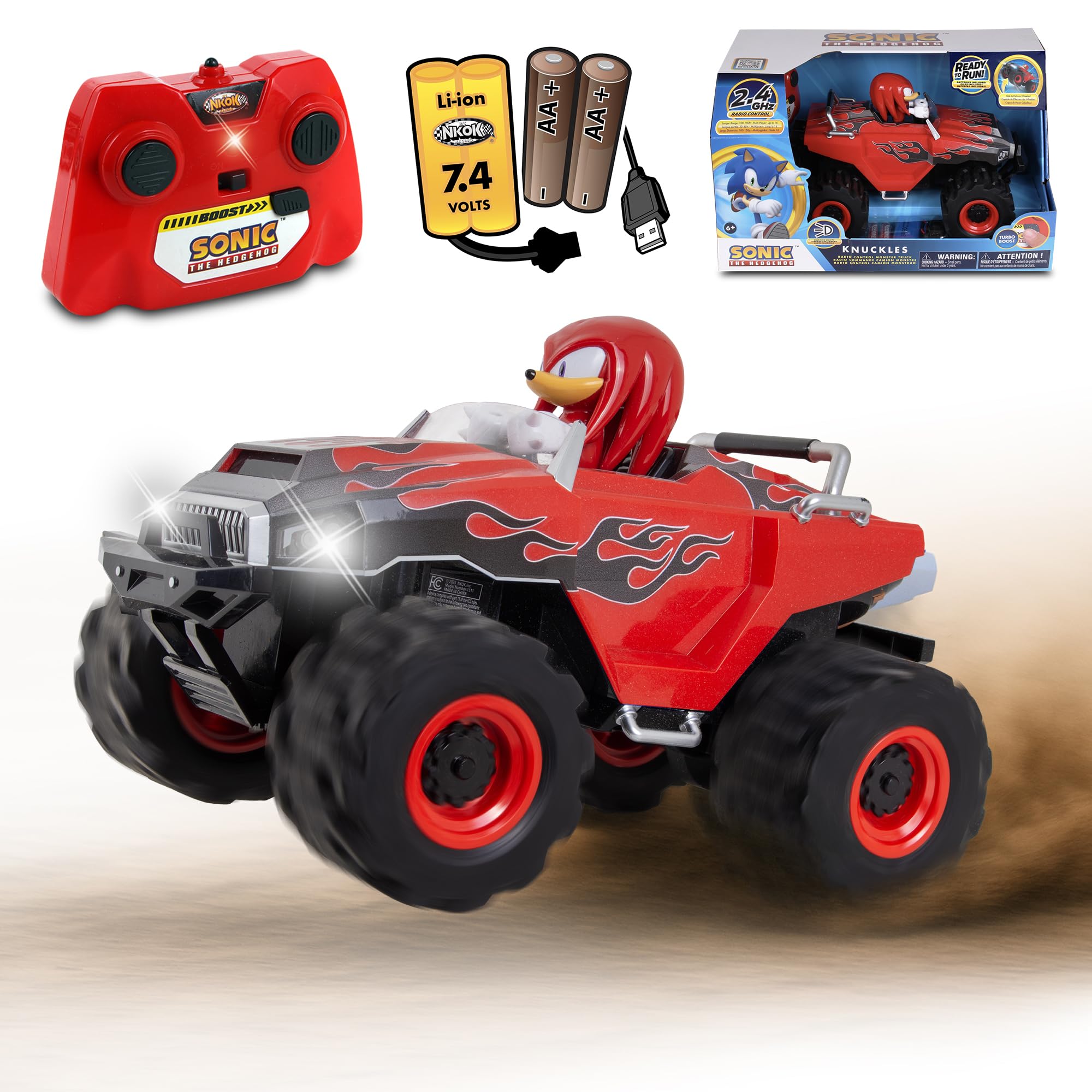 Amazon.com: NKOK RC Sonic Racing CrossWorlds Monster Truck