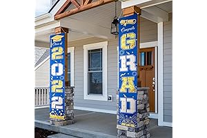 Graduation Decorations 2022 Premium Blue and Gold Signs and Banners