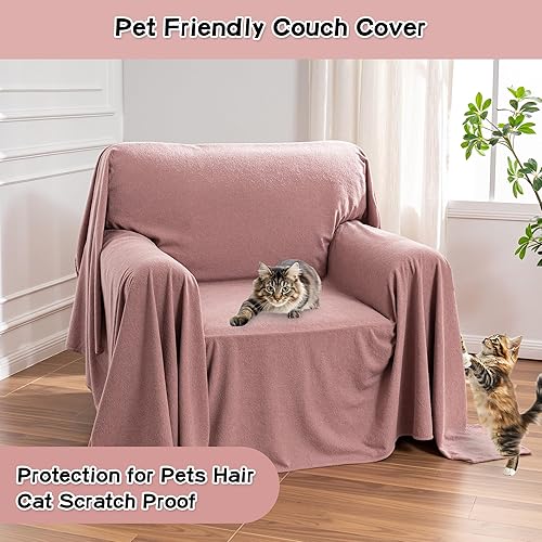 Miniatura 2 de MEETSKY Funda para silla reclinable a prueba de arañazos, para gatos, fundas de sofá de gran tamaño, lavable para sofá individual, funda suave y
