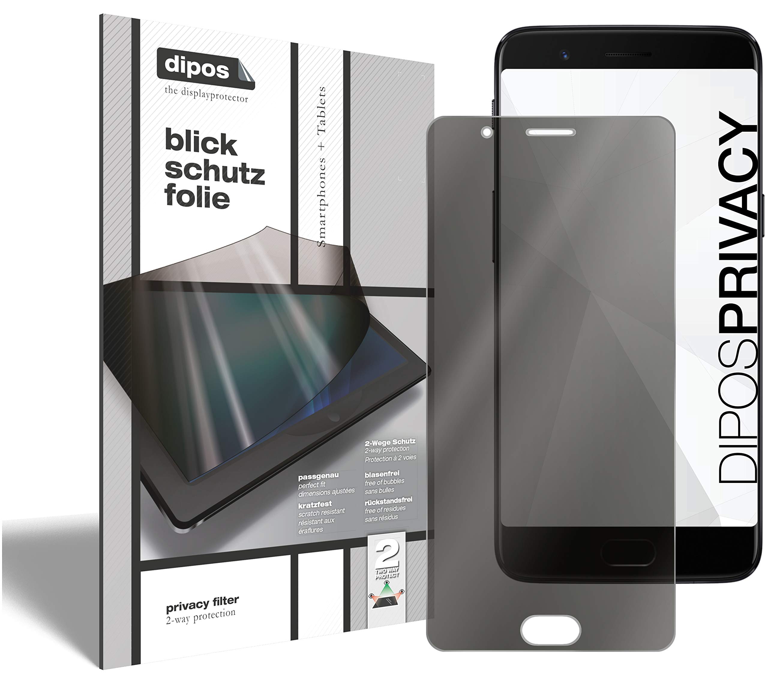 Protector de pantalla privacy para OnePlus 5 dipos en formato vertical pack de 2 unidades 4
