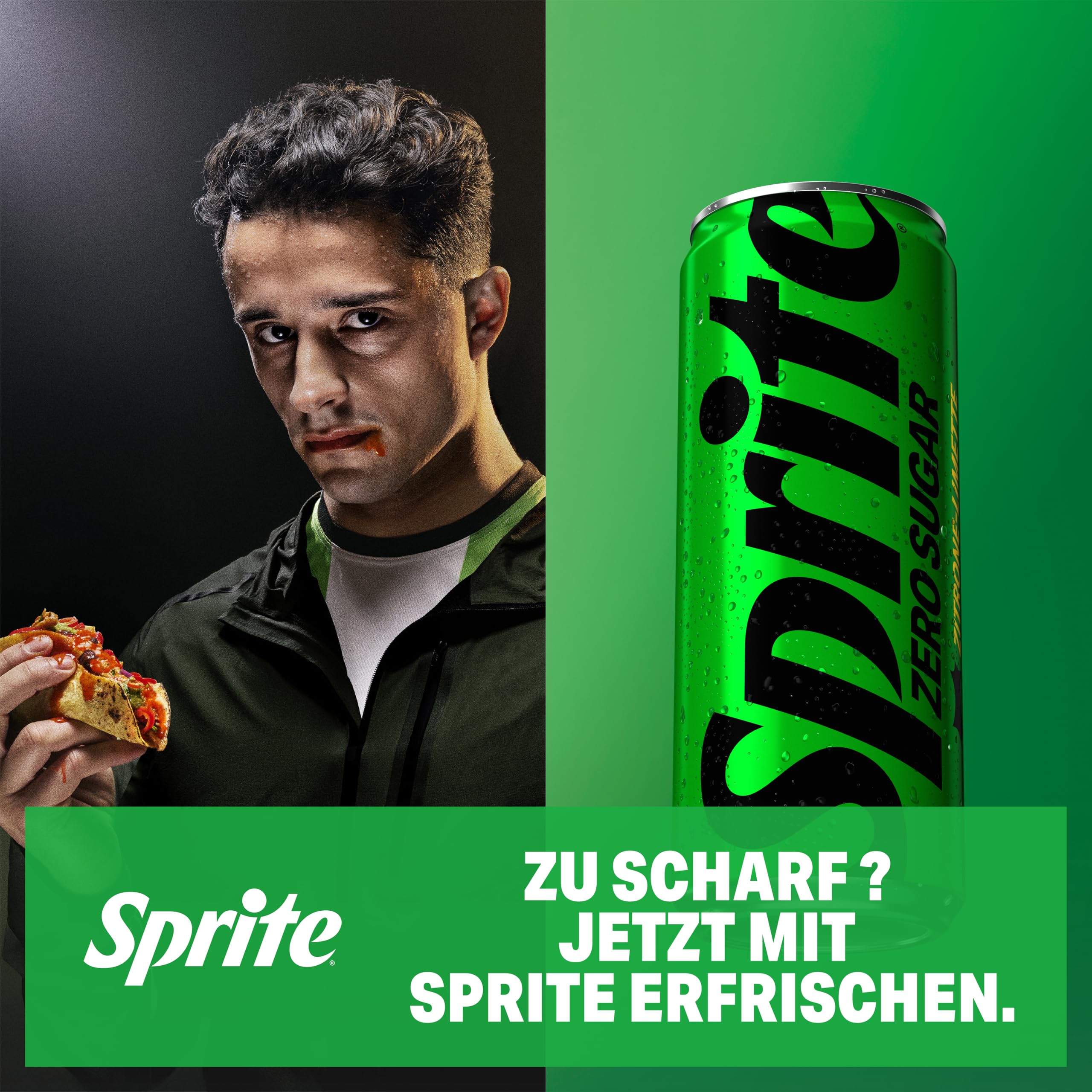 Sprite Zero Sugar, Maximale Erfrischung mit Limetten und Zitronen Geschmack ohne Zucker, Limo, EINWEG Dose (24 x 330ml)