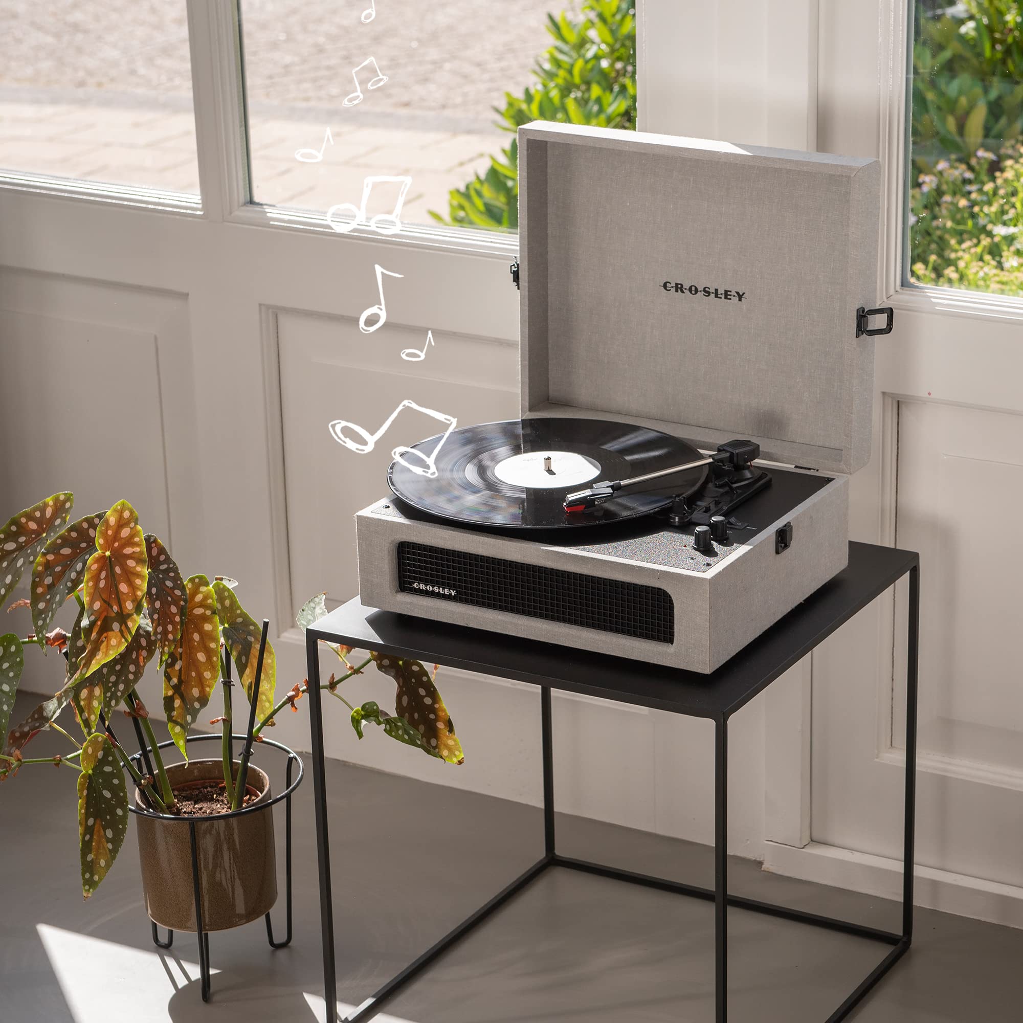 Crosley Voyager (Cr8017a-Gy4 Grigio)(3 Velocita',Wireless,Ricevitore Bluetooth)