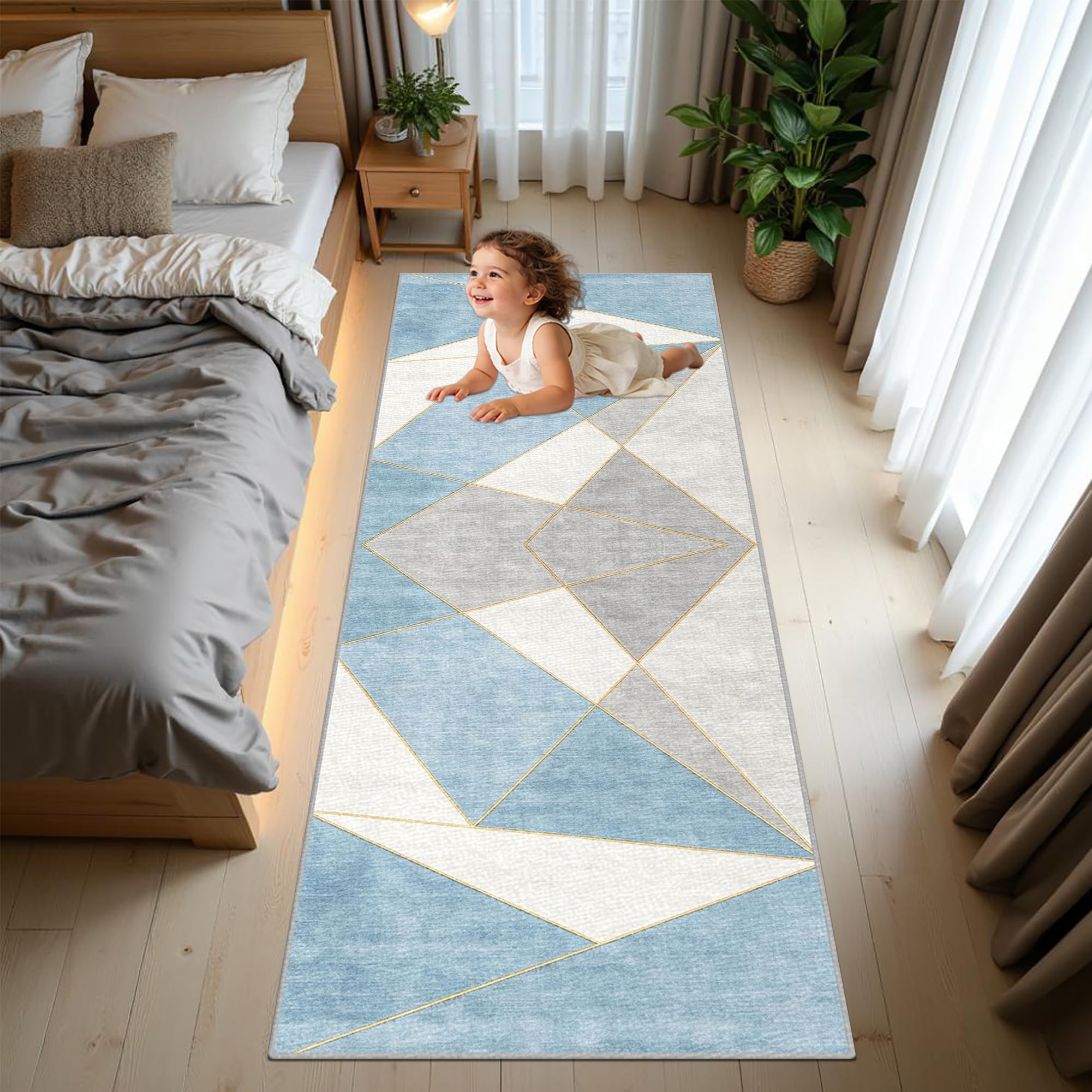 Długi dywanik do przedpokoju, można prać w pralce 80 x 350 cm