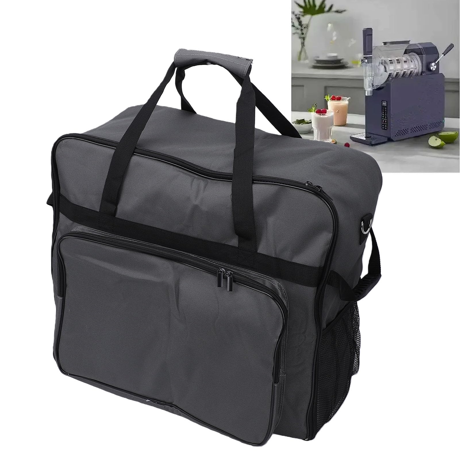 Bewinner SLUSHi Max FS605 Borsa da Trasporto per Granitore, Custodia Protettiva da Viaggio in Tessuto Oxford, Custodia Imbottita Impermeabile e Antistrappo per Feste all'aperto, Campeggio