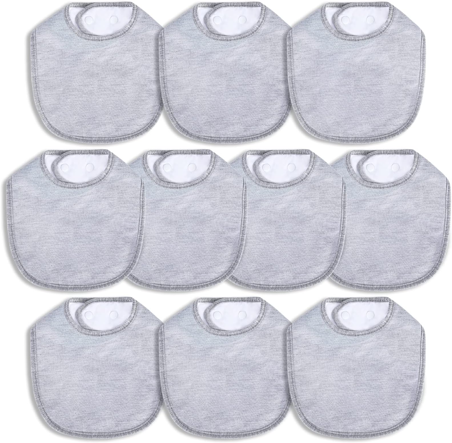 Hakochia Waterproof Baby Bibs Organic Cotton Super Soft and Absorbent With Adjustable Snap for Baby Boys and Girls