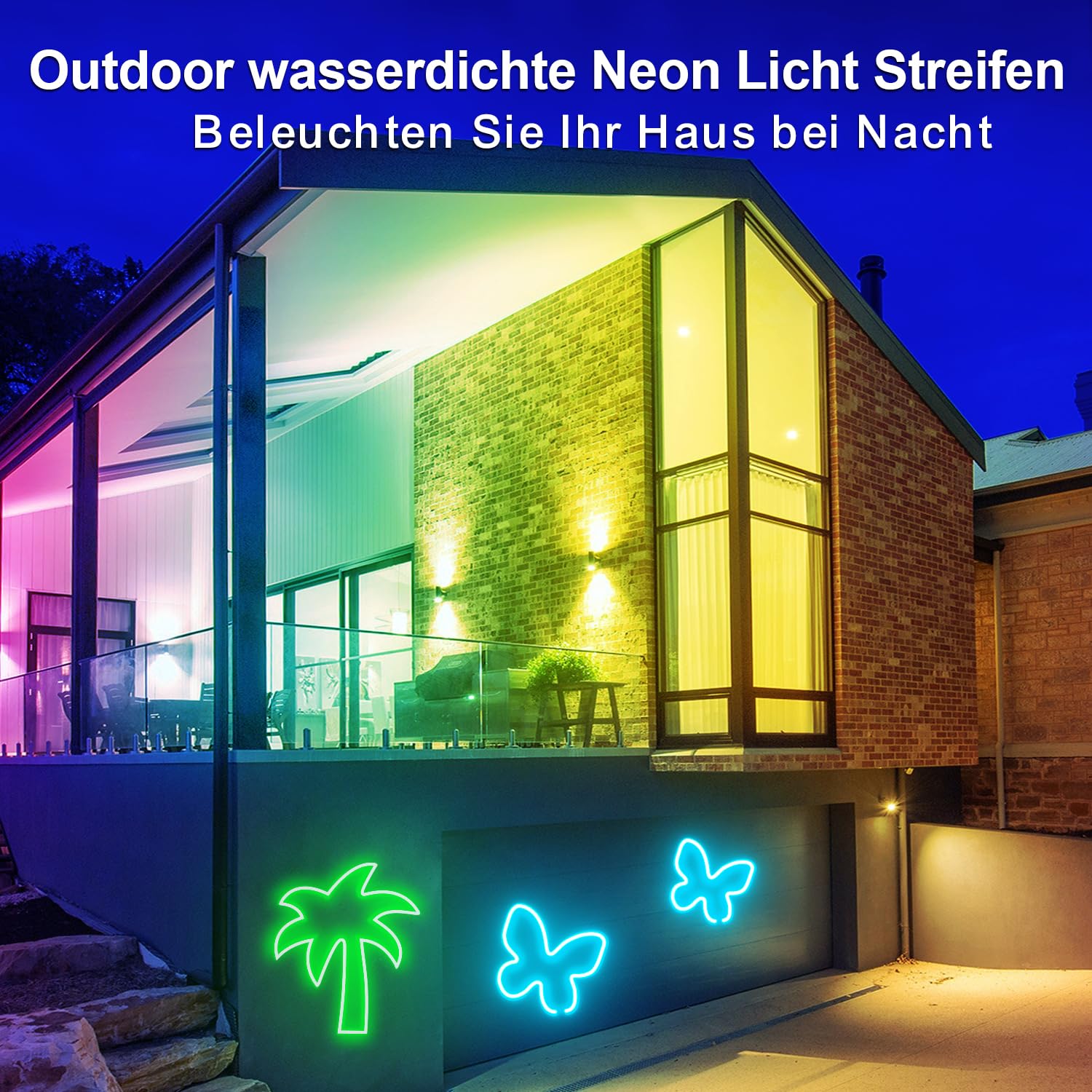 Segrass Tira de luz de neón LED, DC 24V 10M RGB LED tira de luz de neón App control remoto flexible impermeable neón tira de luz LED para dormitorio, sala de juegos, decoración exterior