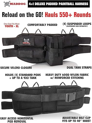 Miniatura 7 de Maddog Tippmann Stormer - Juego de rotuladores de pistola de paintball HPA