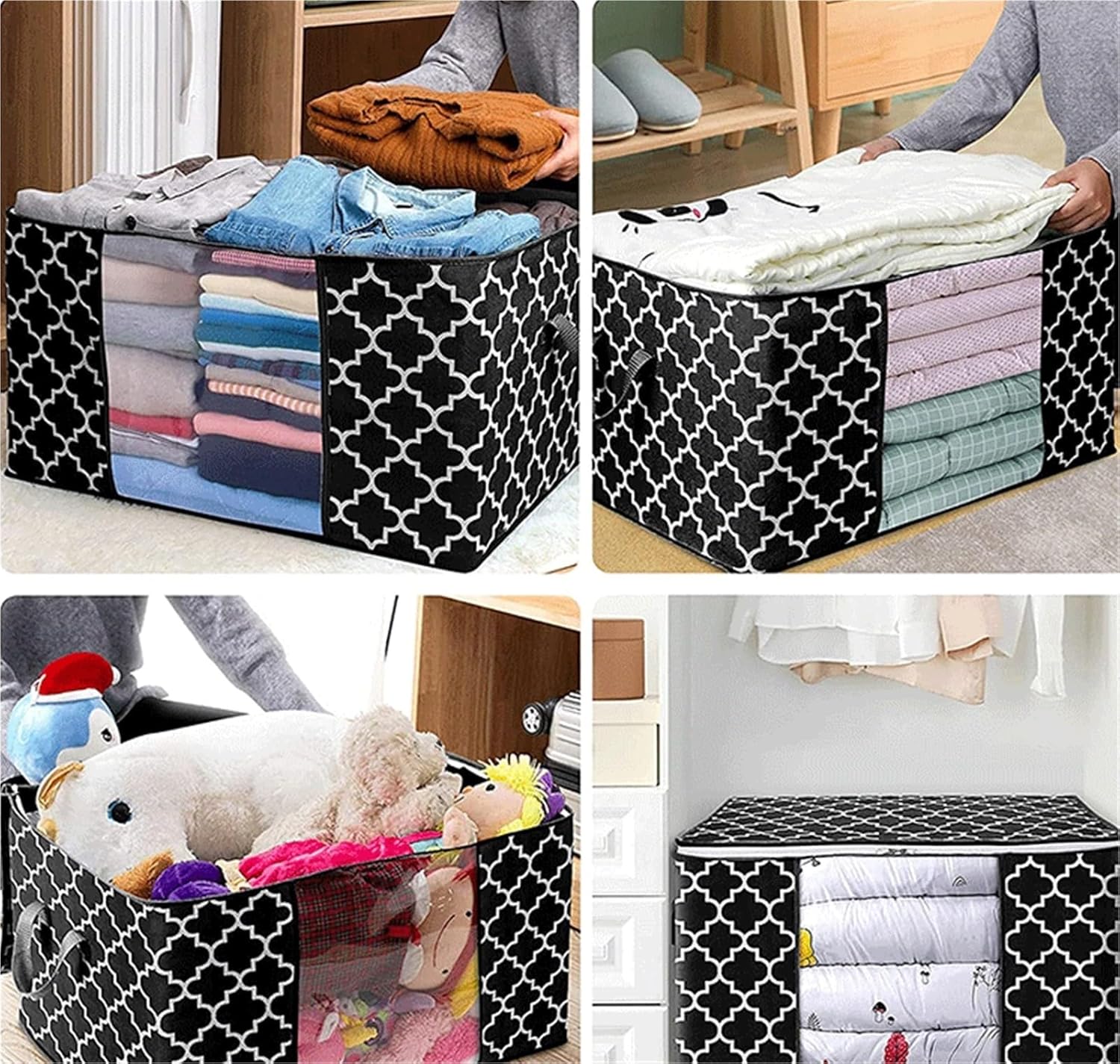 Storage Bins Storage Bag Can Be Folded for Organizing Clothes Quilts Quilt Storage Bag Storage Container(60 * 40 * 35cm)