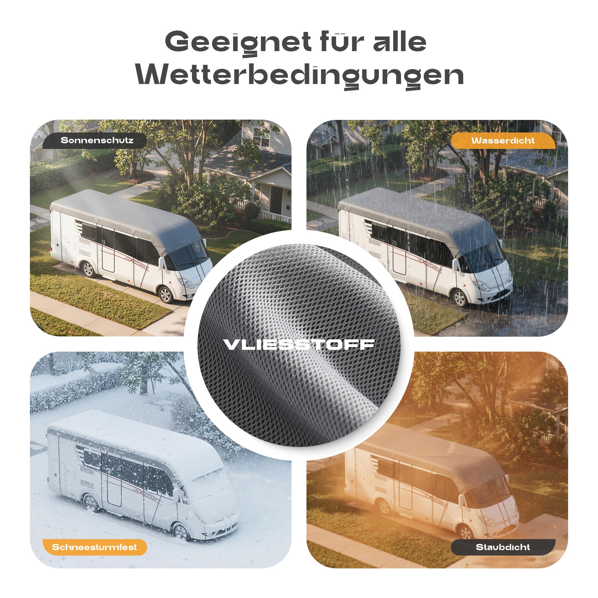 Wohnwagen Abdeckung, Hochwertige Wohnwagen Schutzhülle, Schützt Vor Staub und Nässe, für Wohnmobile und Wohnwagen(7 x 3 m)