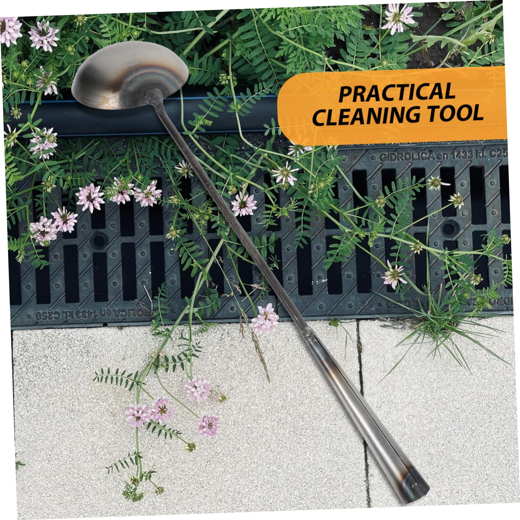 Cabilock 4piezas Cuchara De Limpieza De con Mango Utensilio Vintage para Cocina y Jardinería para De Limpieza De Desagües y Residuos Industriales