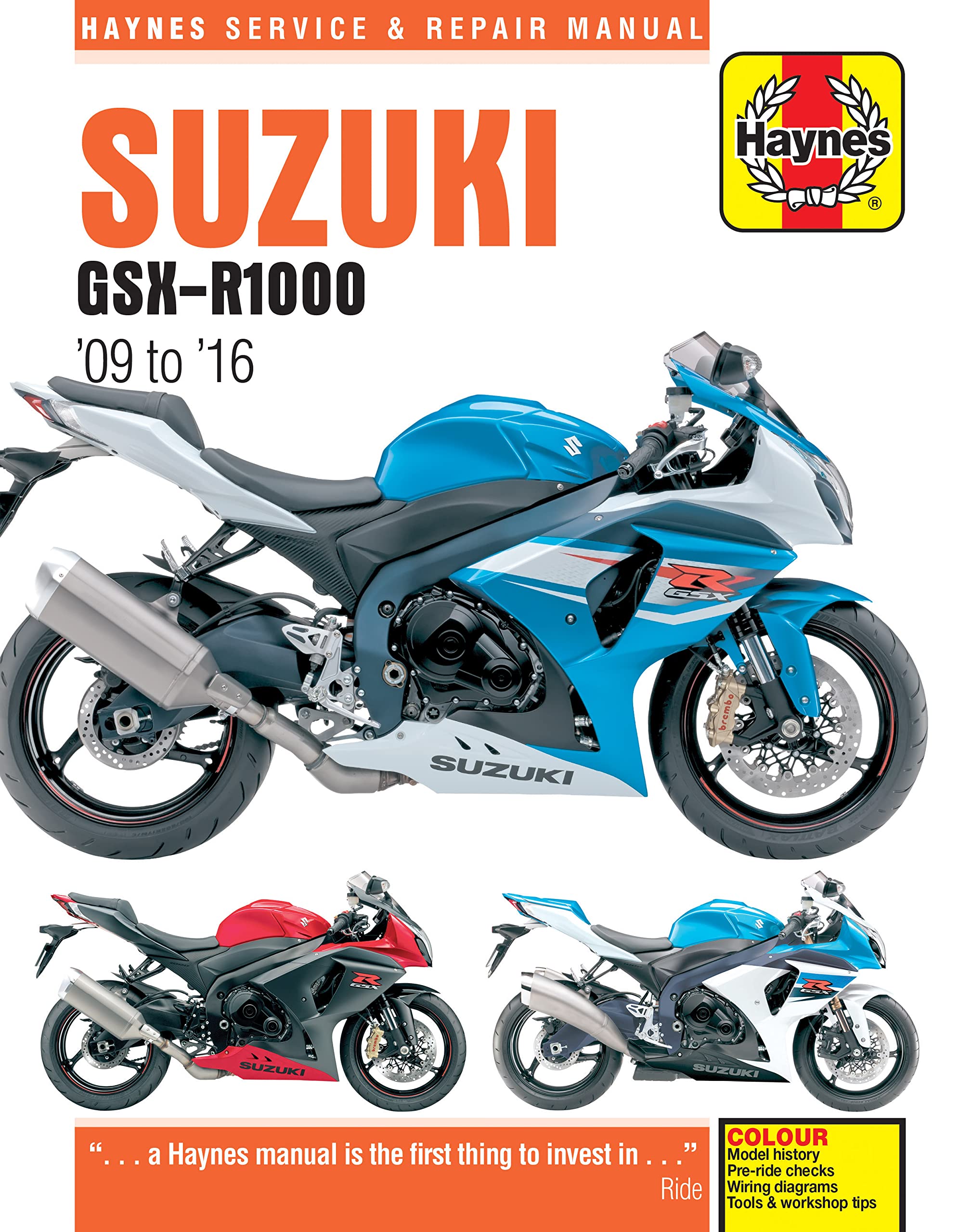 Suzuki GSX-R1000 (09 - 16) Haynes Repair Manual (Paperback)