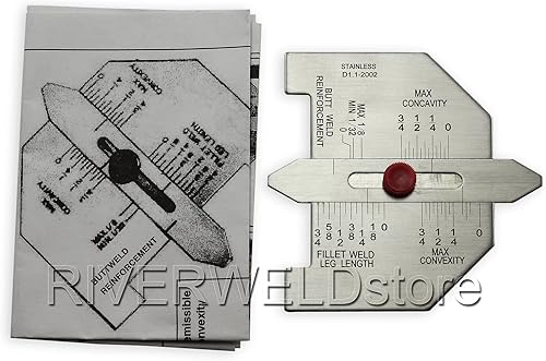 Miniatura 3 de RIVERWELD Calibre automático de la inspección de la pulgada del acero inoxidable del indicador de la soldadura de la soldadura a tope de la