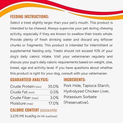 Vista 5 de Good 'N' Fun Giros de cuero crudo, receta de hígado de pollo, 6