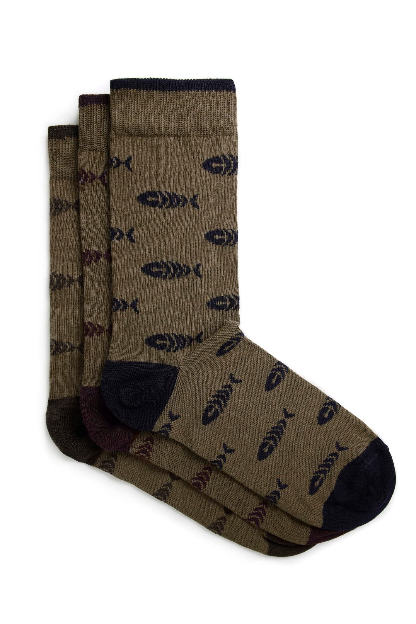 Weird FishRonan Eco Bones Socks 3 Pack Bronze Size 7-11