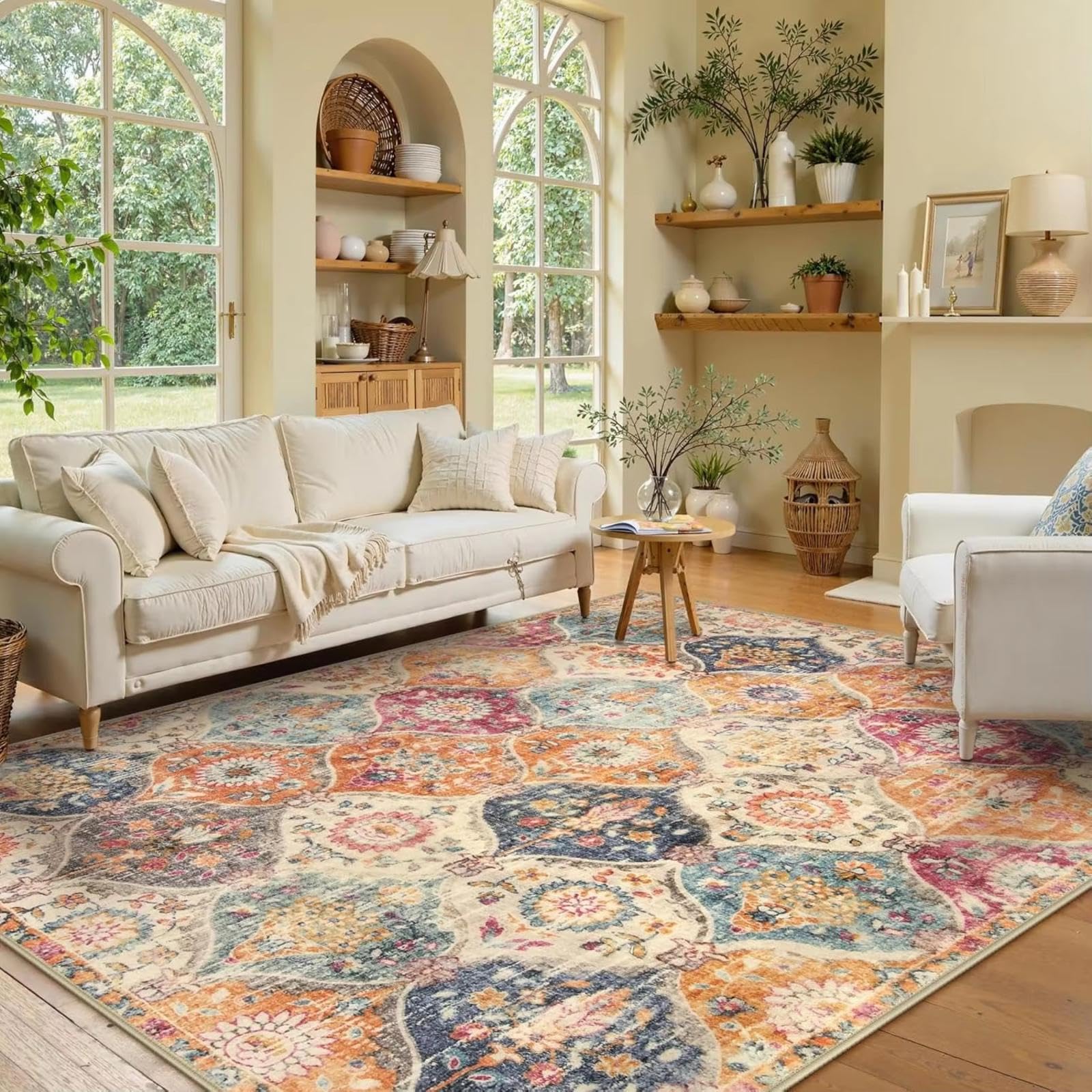 Tapis marocain lavable et ultra fin : l'innovation antidérapante de 150 x 200 cm pour chambre