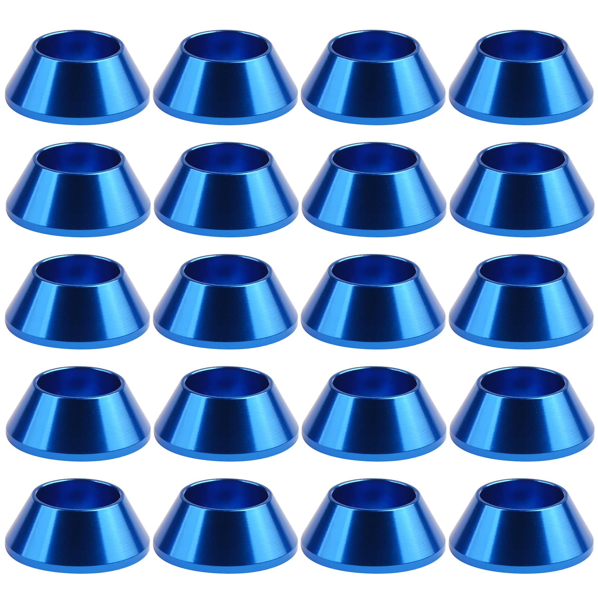 Yaruijia 6061 Aluminum Gasket M2 M3 M4 M5 M6 M8 Cylindrical Head Bolt Washers Cup Screws Cap for Drones, Toys, Models, DIY Parts Pack of 20 (Blue, M2)