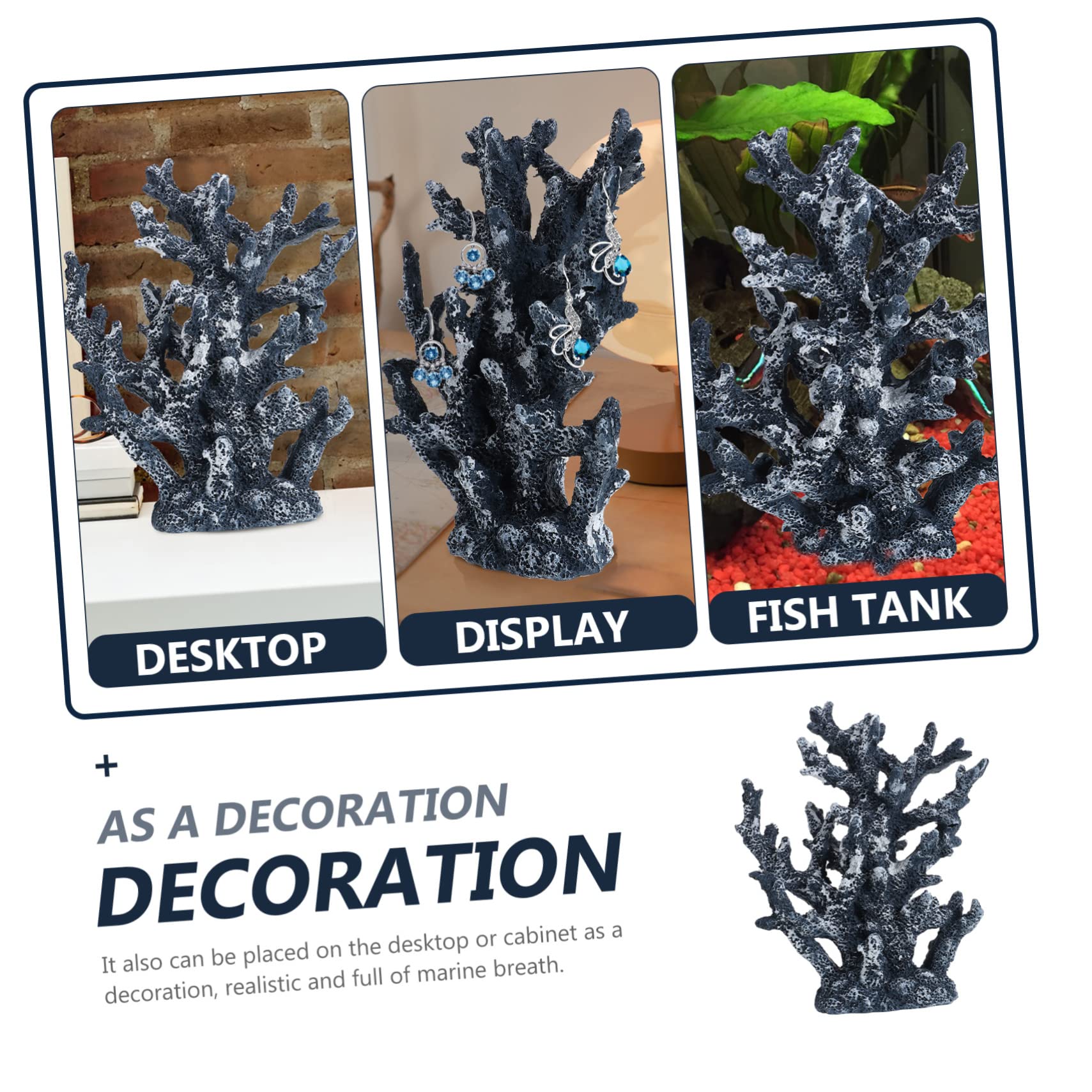PRETYZOOM Korallenornament aus Kunstharz für Aquarium und Fischtank Blaue Aquarium Landschaftsdekoration als Schrank und Desktop Dekoration