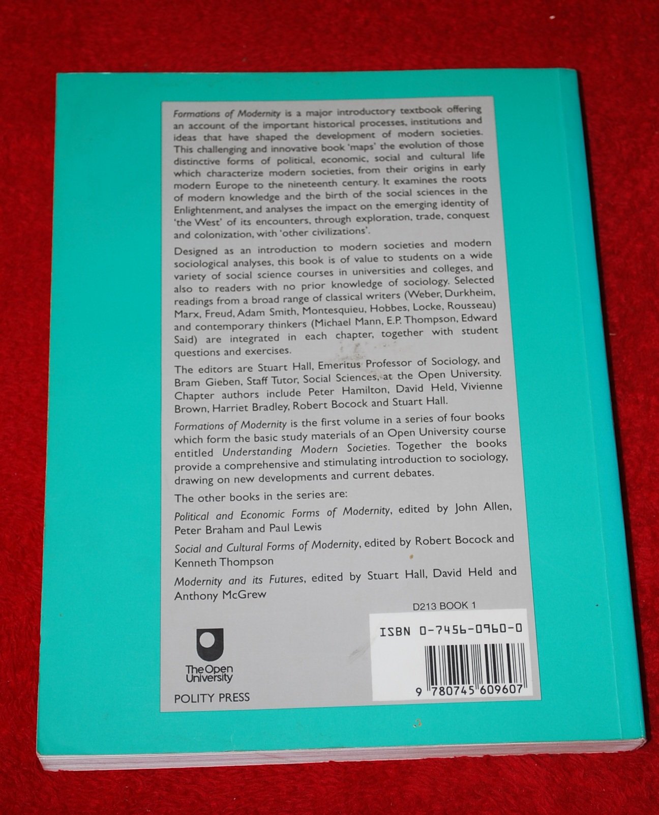The Formations of Modernity: Understanding Modern Societies an Introduction Book 1 (Introduction to Sociology)