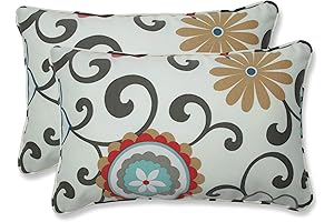 Pillow Perfect Floral Outdoor Lumbar Pillows (2-Pack)