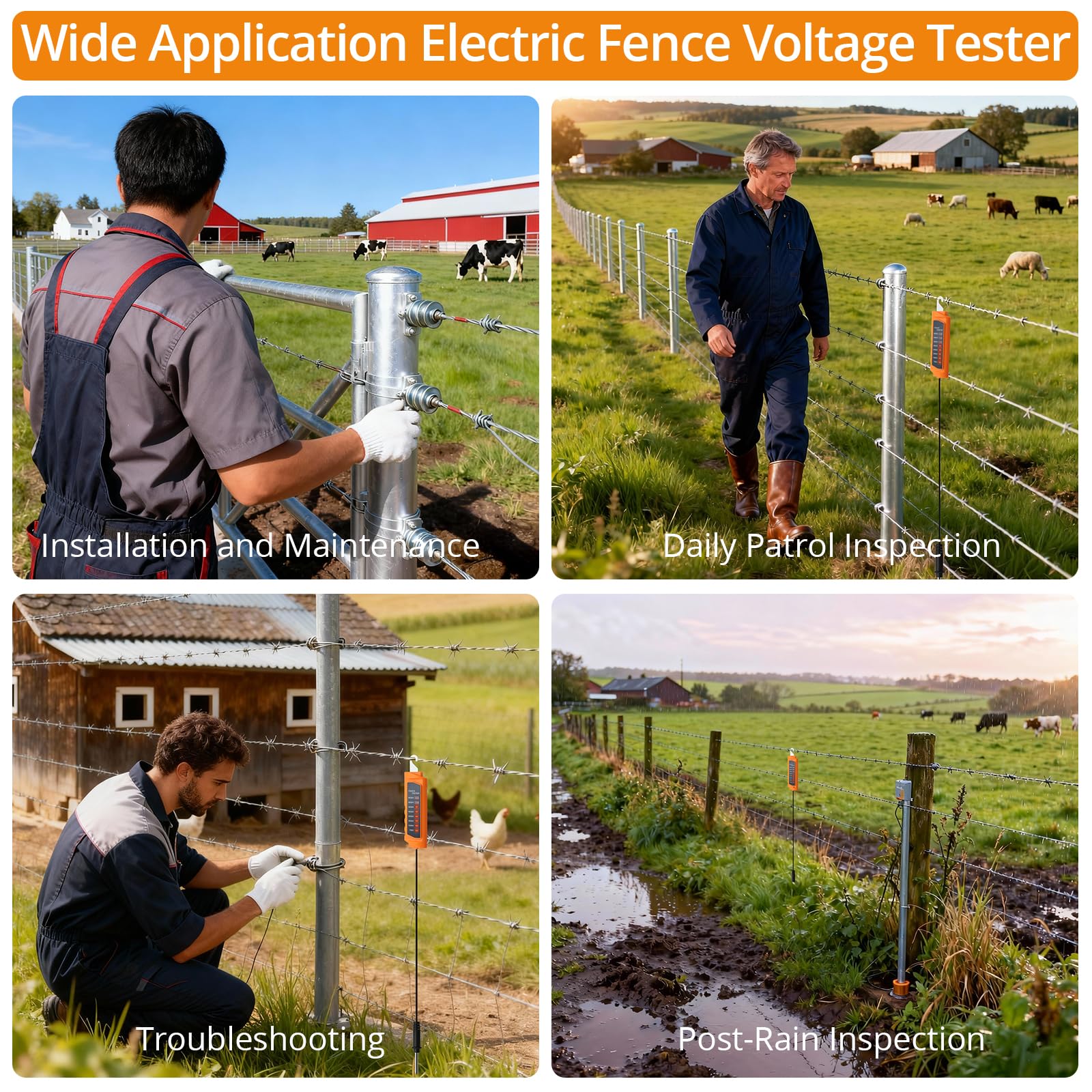 Neoteck 700-8000V Electric Fence Voltage Tester with 8 Neon Indicator Light — Amazon image 6