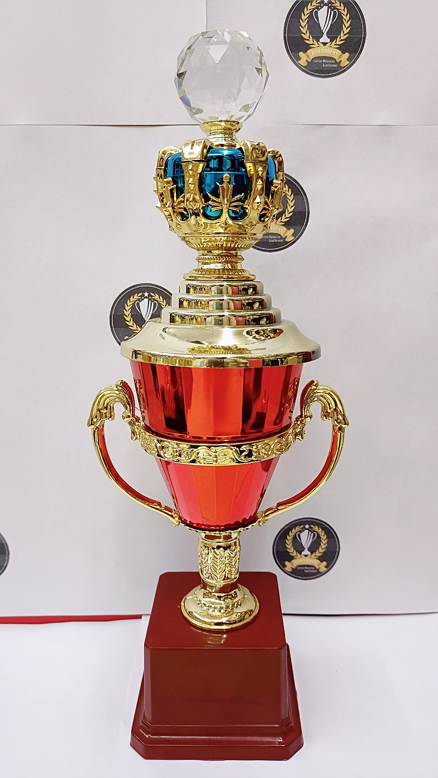 Trophy Golden Fiber Red Cup Blue Candy Diamond (B09YQK74HF) Amazon Price History, Amazon Price Tracker