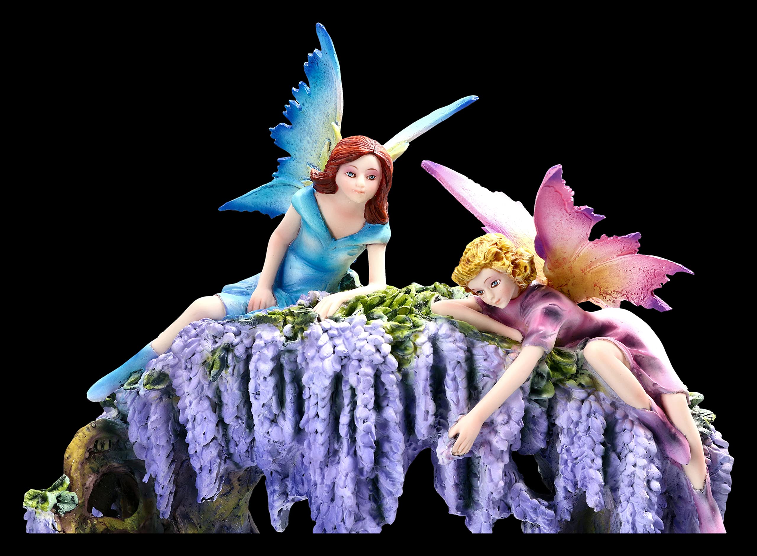 Elfen Figuren mit Drache Spielen im Paradies | Fee Fantasy Display Deko
