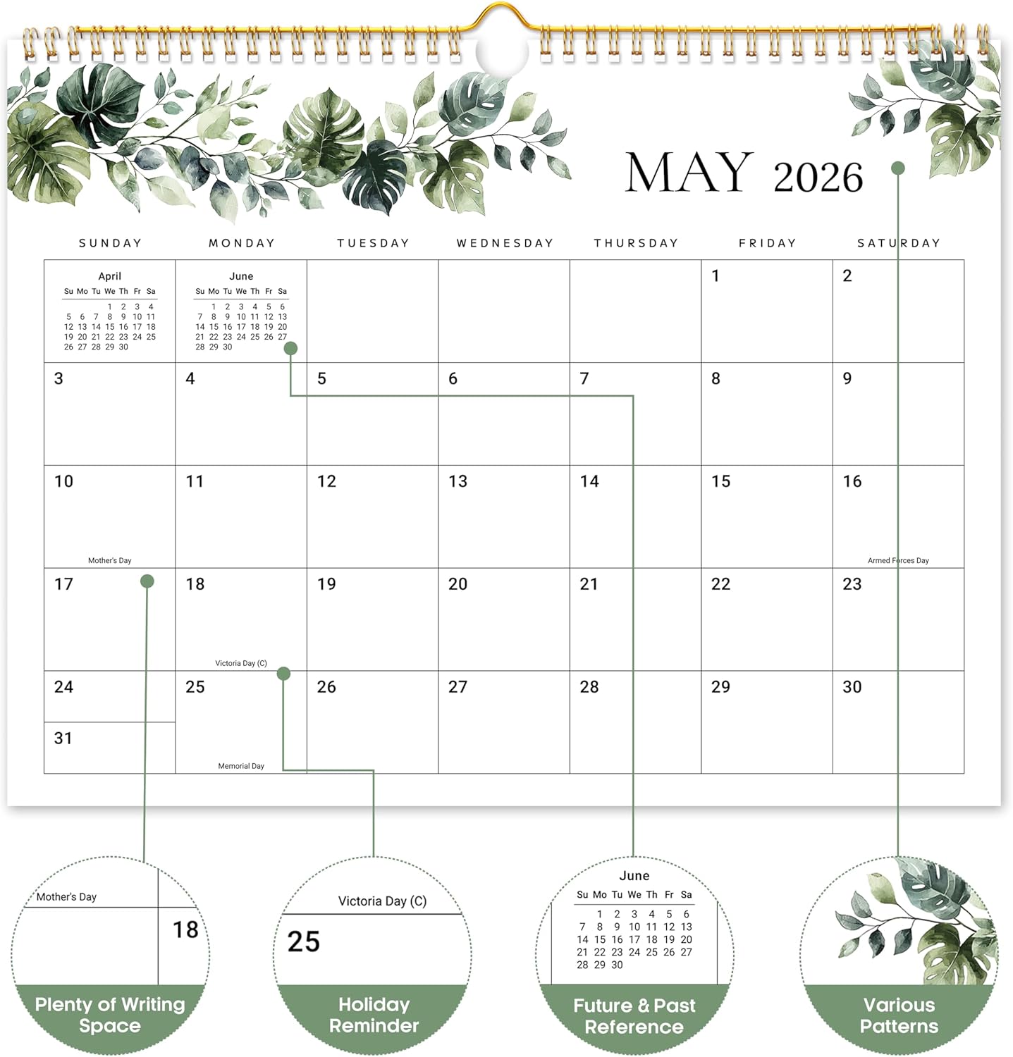 Taja Calendar 2026-2027, Apr 2026-Dec 2027, 21-Month, 14.7" x 11.5" image 2